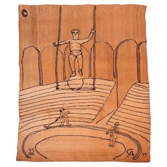 After Alexander Calder 'Circus' Jute Tapestry, 1975 Guatemala