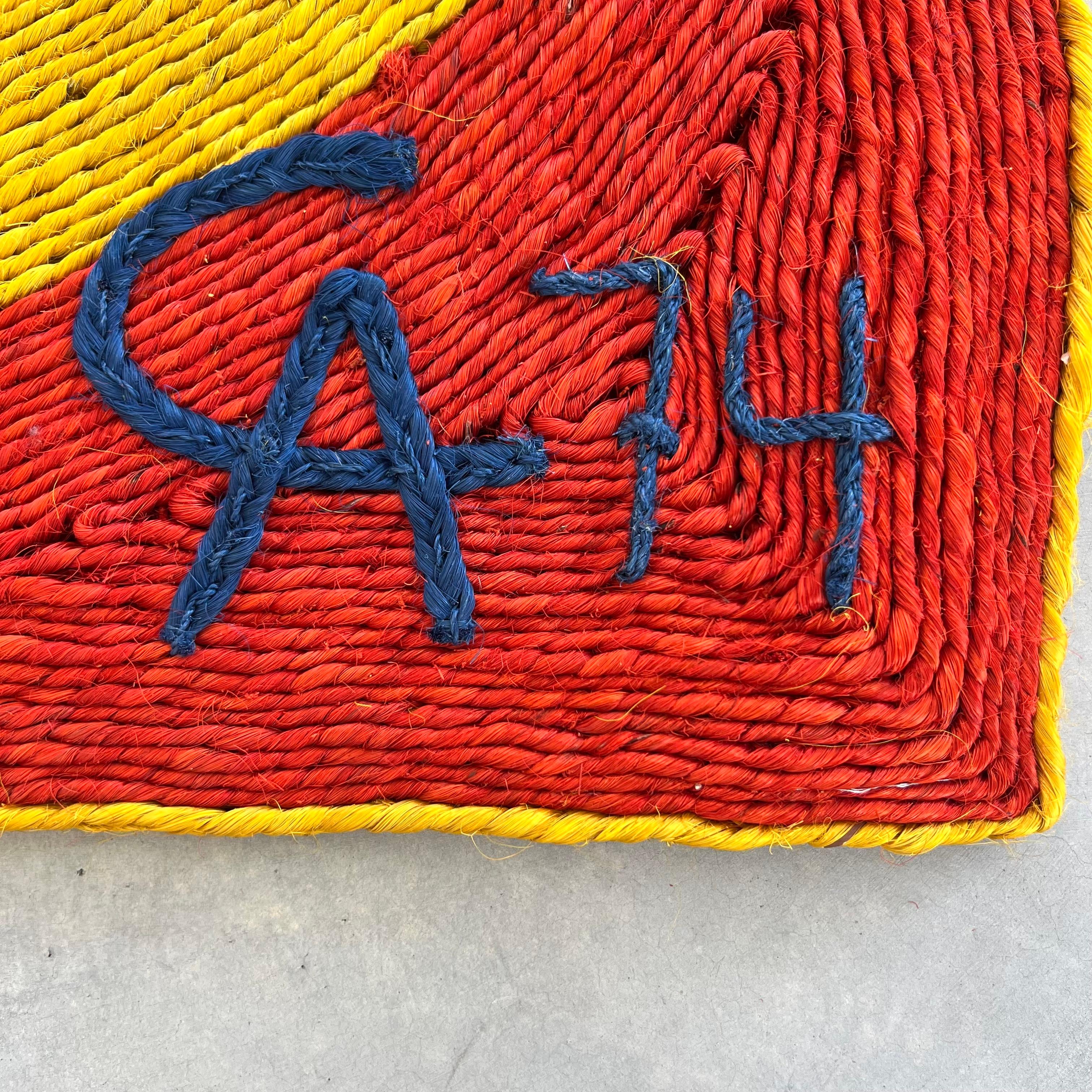 After Alexander Calder Jute 'Sun' Tapestry, 1974 Guatemala In Good Condition For Sale In Los Angeles, CA