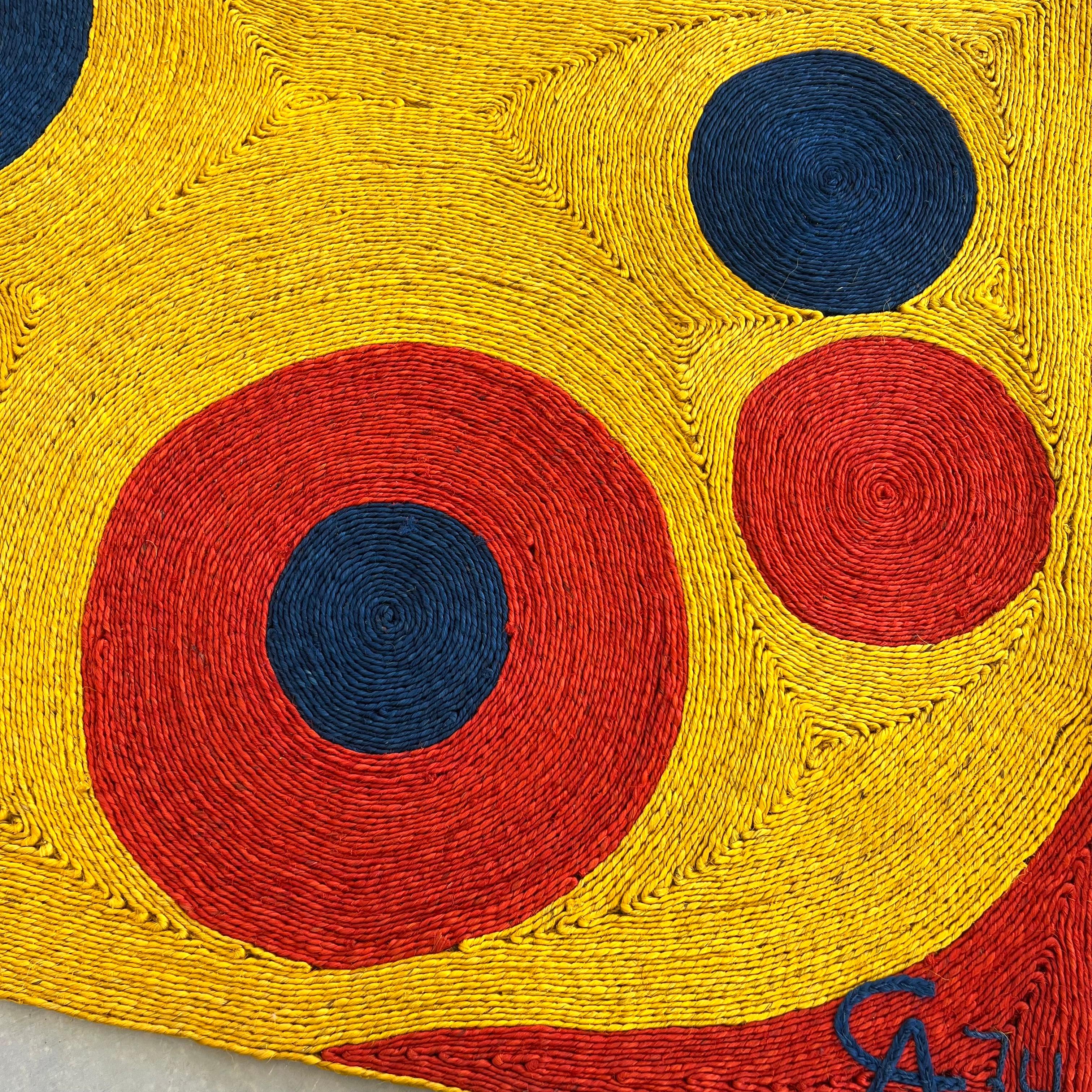 Nach Alexander Calder Jute-Wandteppich „Sun“, Guatemala, 1974 5