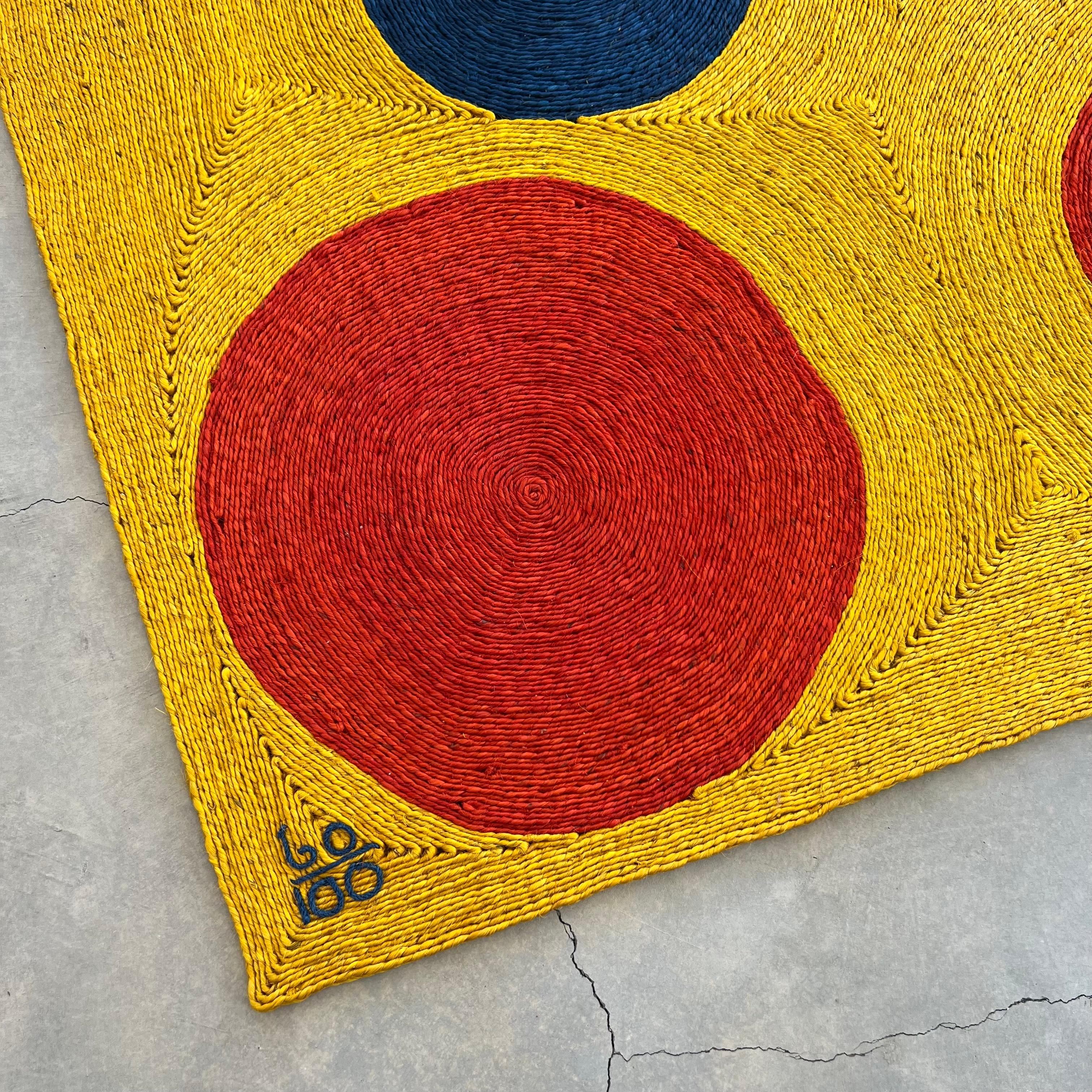 Nach Alexander Calder Jute-Wandteppich „Sun“, Guatemala, 1974 7