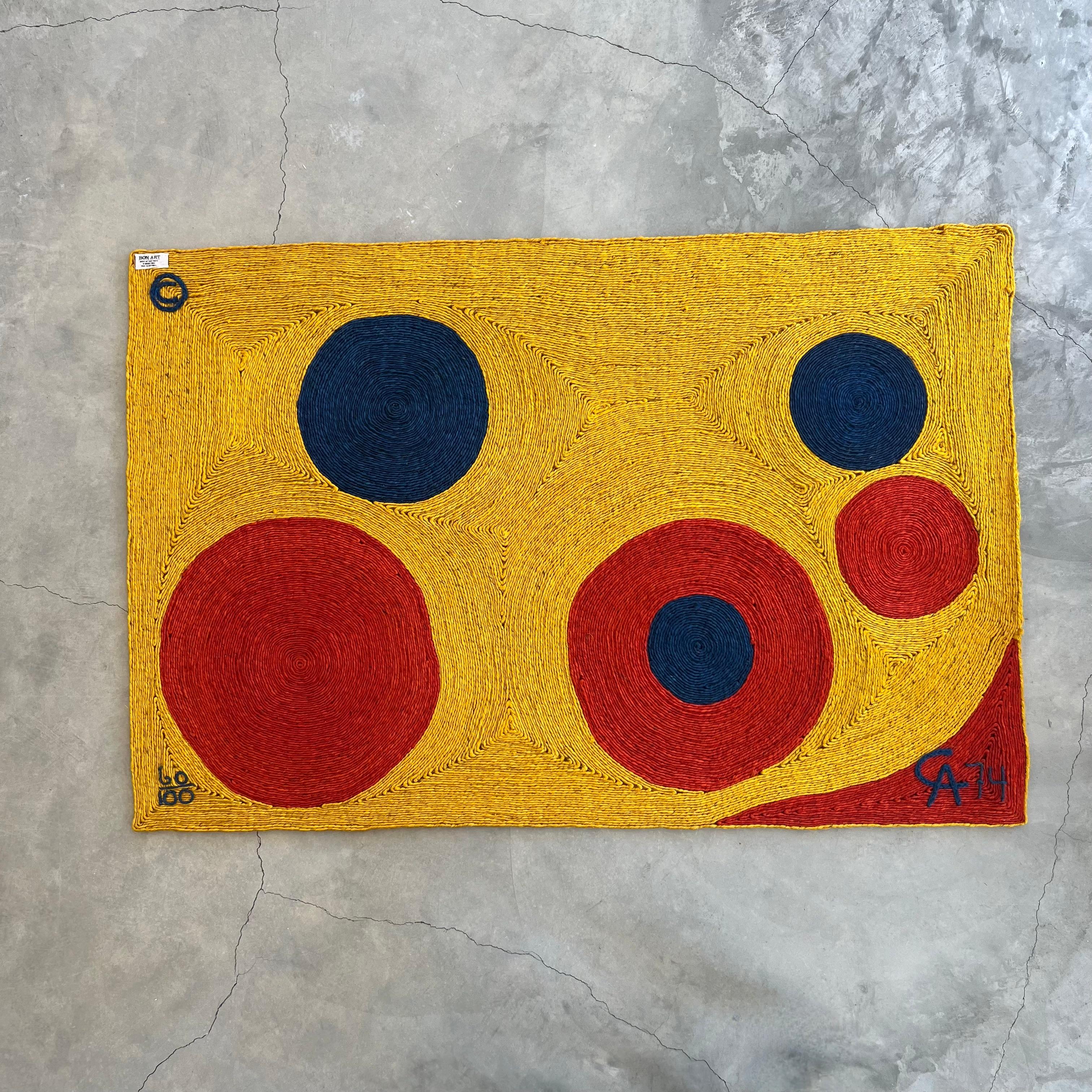 After Alexander Calder Jute 'Sun' Tapestry, 1974 Guatemala For Sale 9