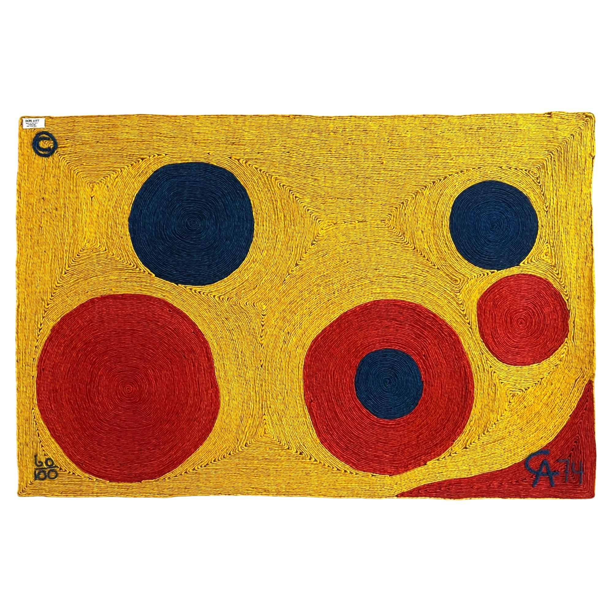 After Alexander Calder Jute 'Sun' Tapestry, 1974 Guatemala For Sale