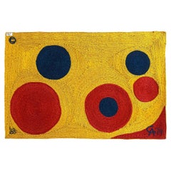 Vintage After Alexander Calder Jute 'Sun' Tapestry, 1974 Guatemala