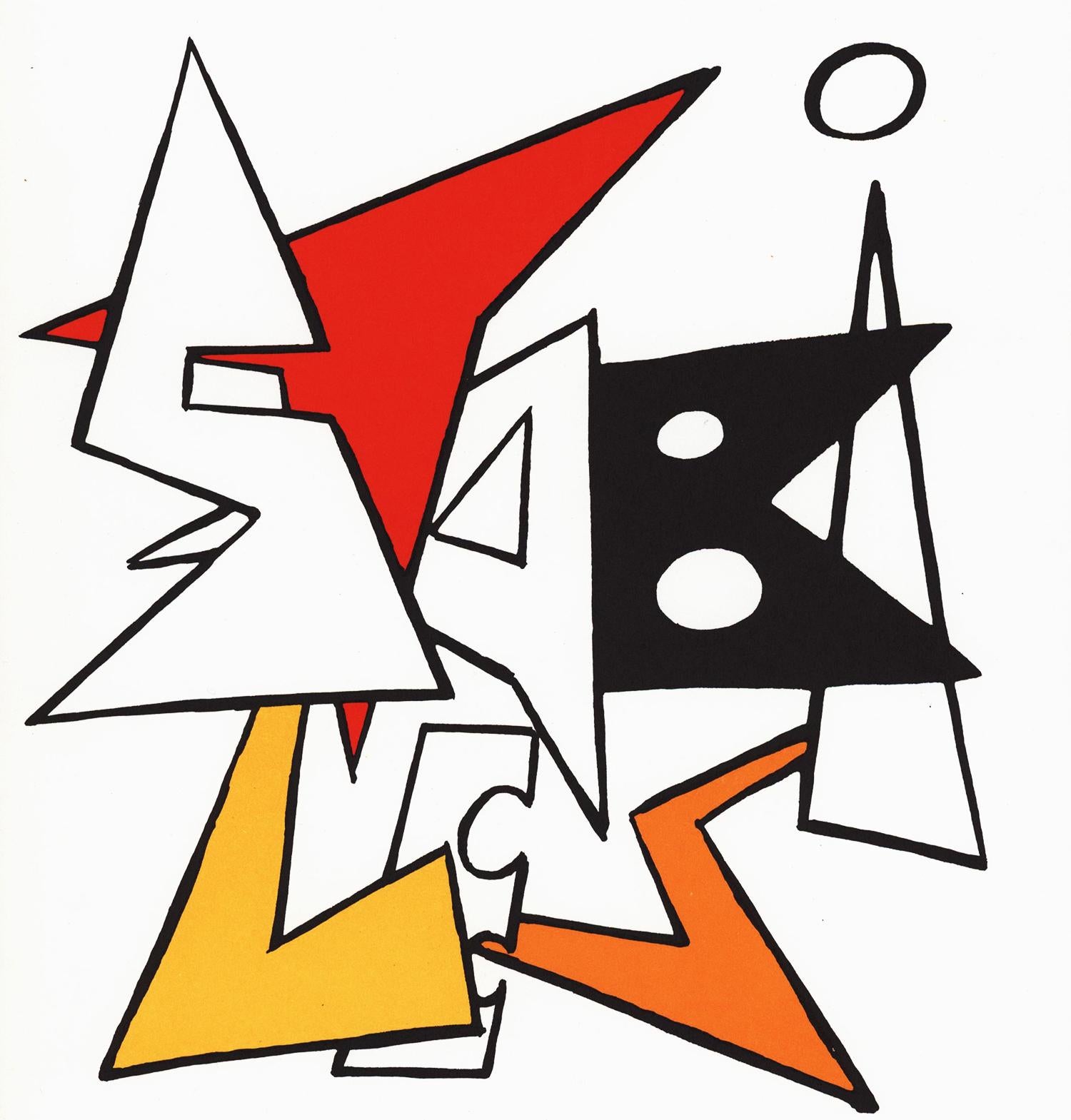 Couverture lithographique d'Alexander Calder des années 1960 (tirée de Derrière le miroir) - Contemporain Print par (after) Alexander Calder