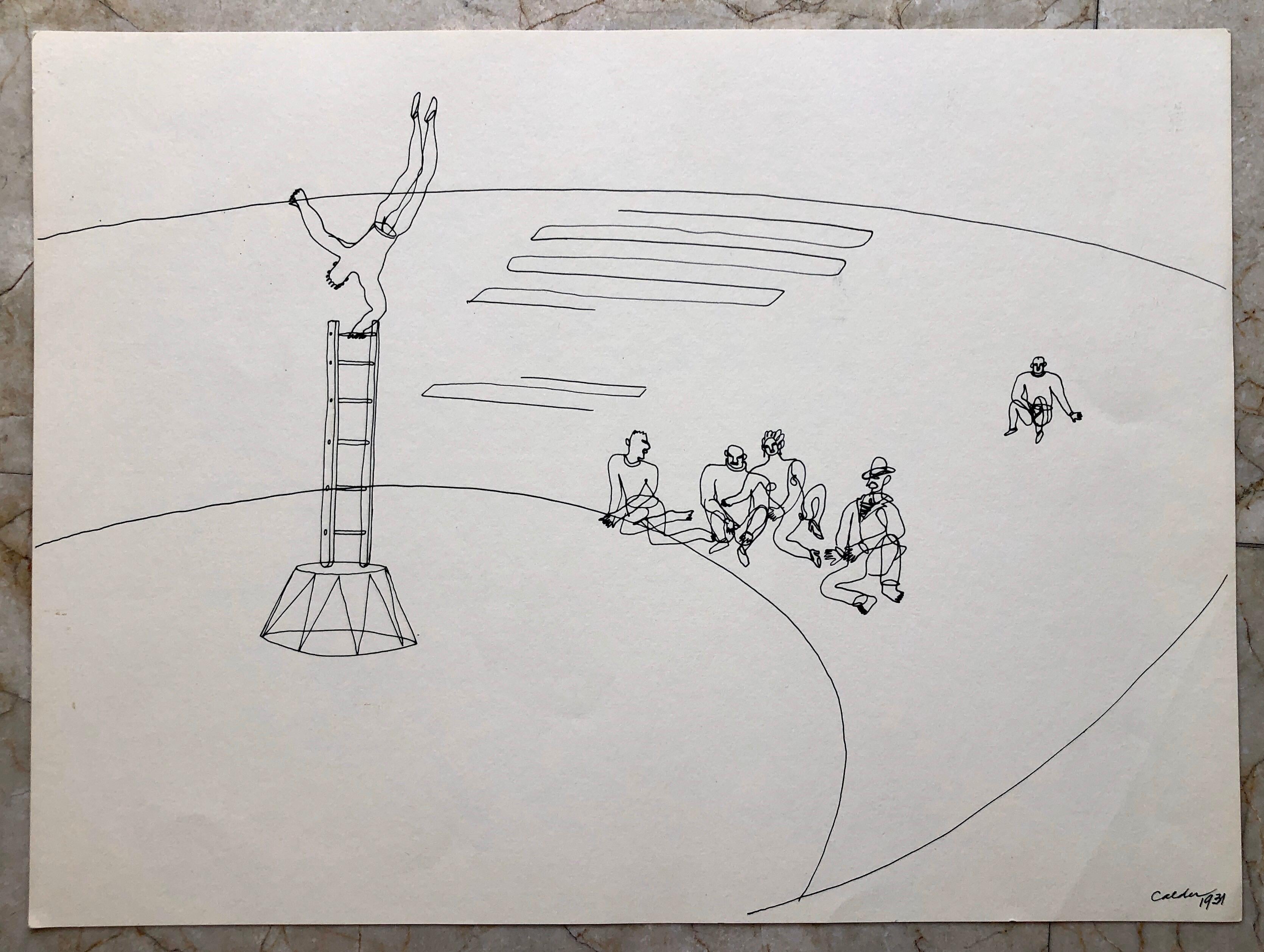 Alexander Calder Circus Reproduction Lithograph After a Drawing For Sale 1