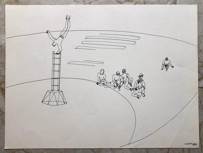 Alexander Calder Circus Reproduction Lithograph After a Drawing For Sale 4
