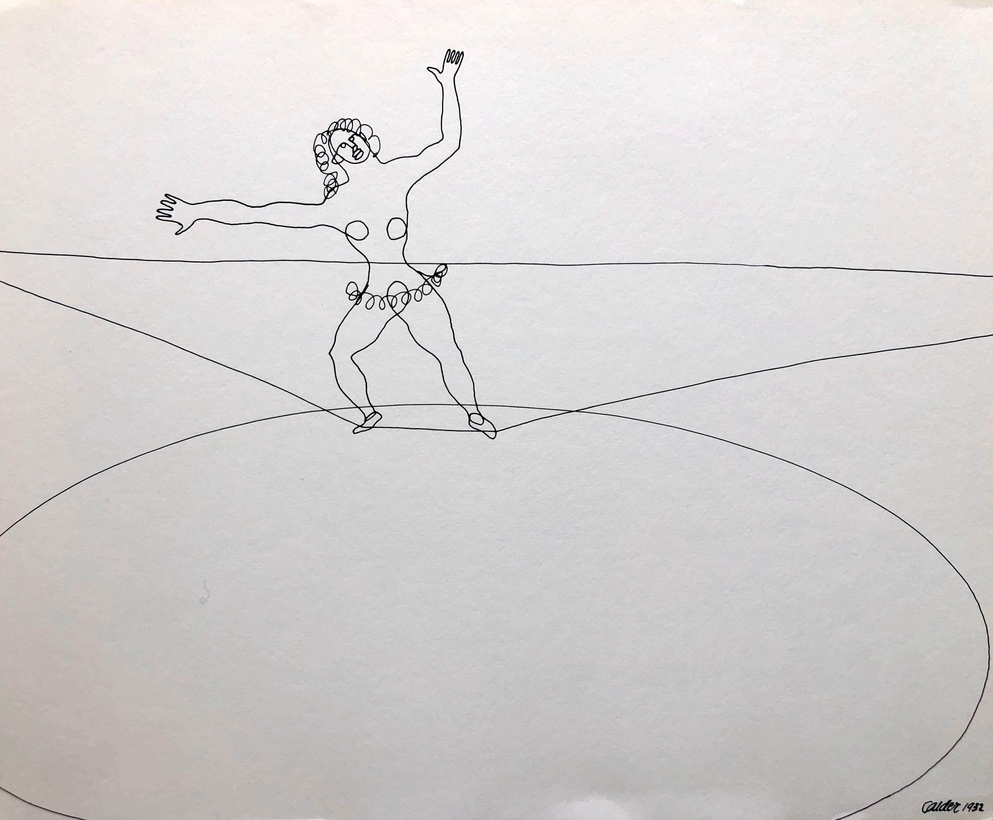 Alexander Calder Circus Reproduction Lithograph of a Drawing