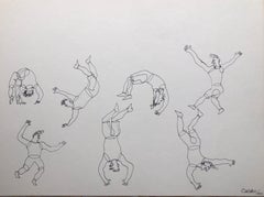 Vintage Alexander Calder Circus Reproduction Lithograph After a Drawing