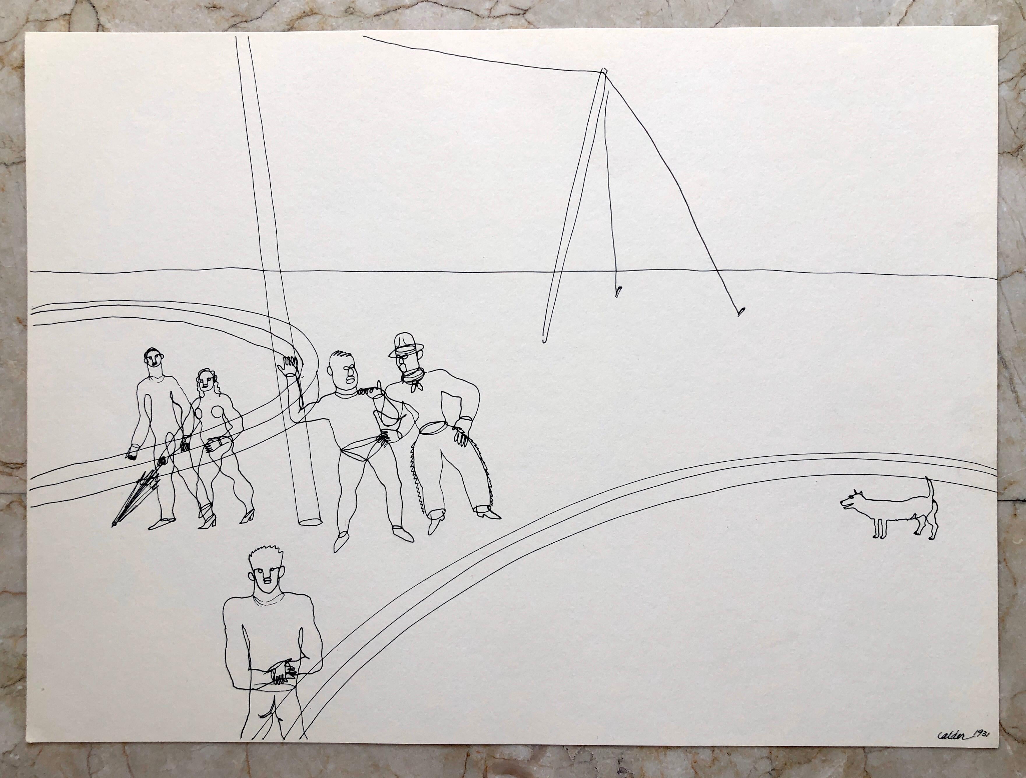 Alexander Calder Circus Reproduction Lithograph After a Drawing For Sale 5