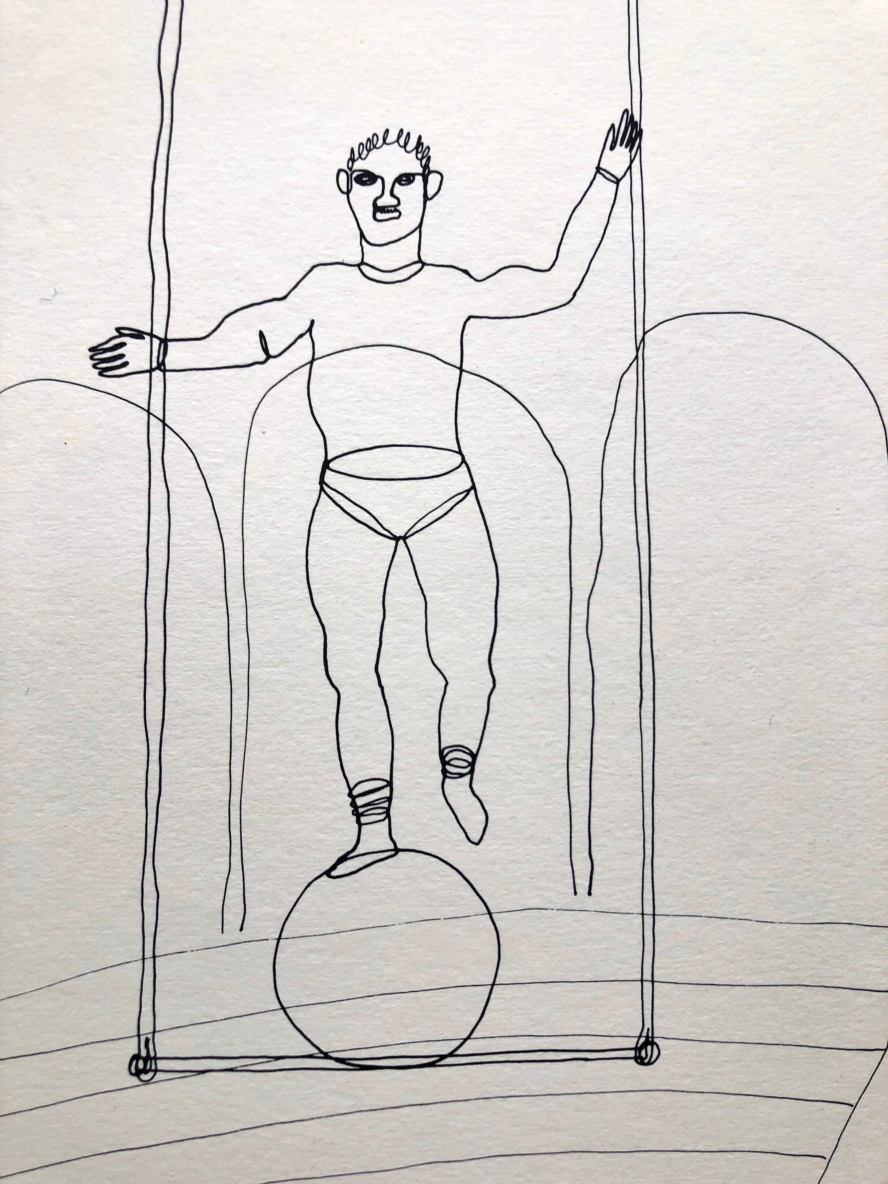 Alexander Calder Circus Reproduction Lithograph after a Drawing - Print by (after) Alexander Calder