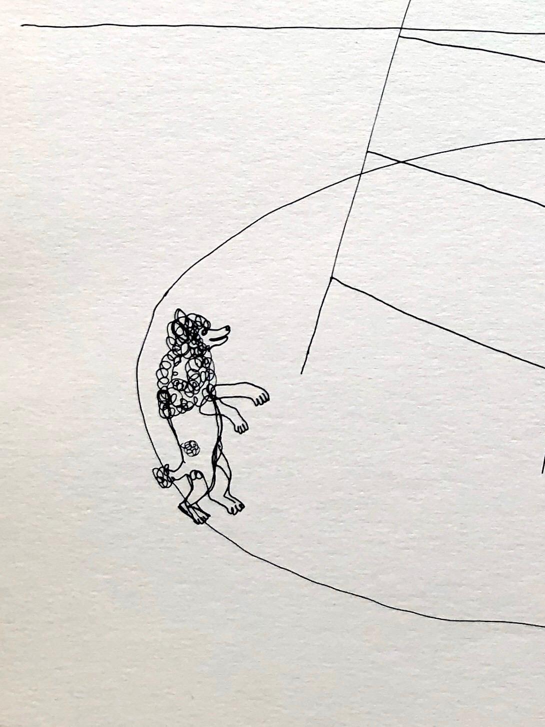 Alexander Calder Circus Reproduction Lithograph After a Drawing - Gray Animal Print by (after) Alexander Calder