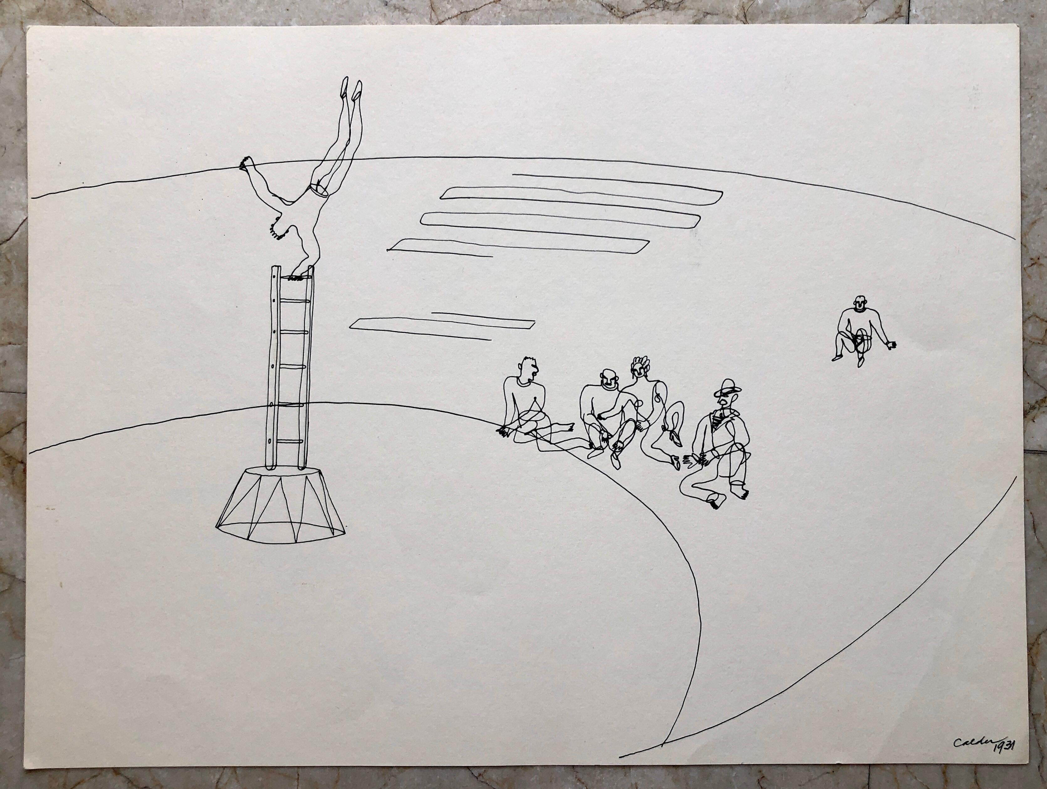 Alexander Calder Circus Reproduction Lithograph After a Drawing For Sale 3