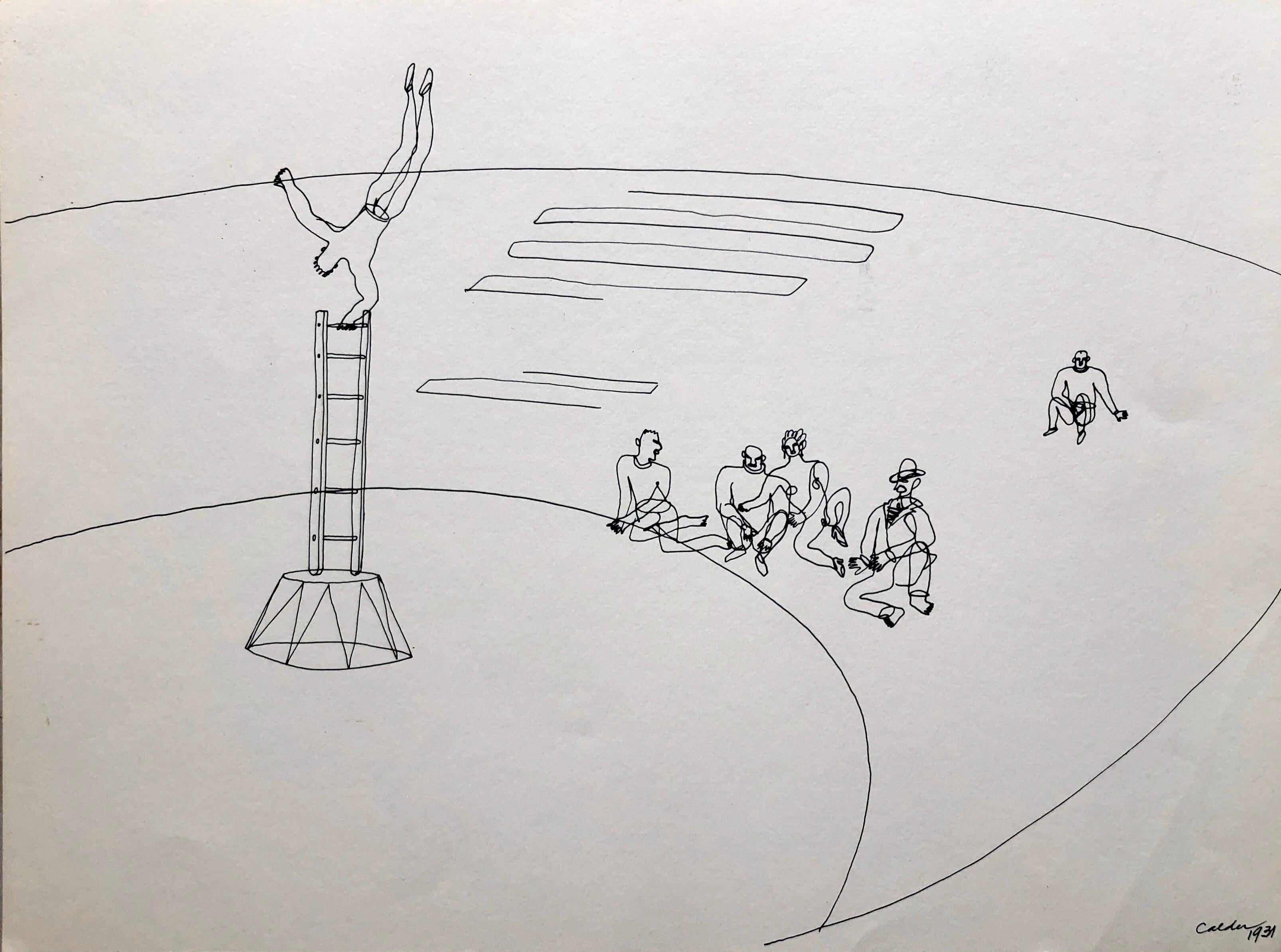 Alexander Calder Reproducción de un circo Litografía a partir de un dibujo