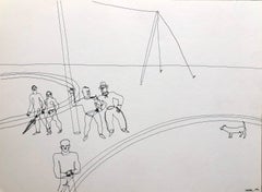 Vintage Alexander Calder Circus Reproduction Lithograph After a Drawing