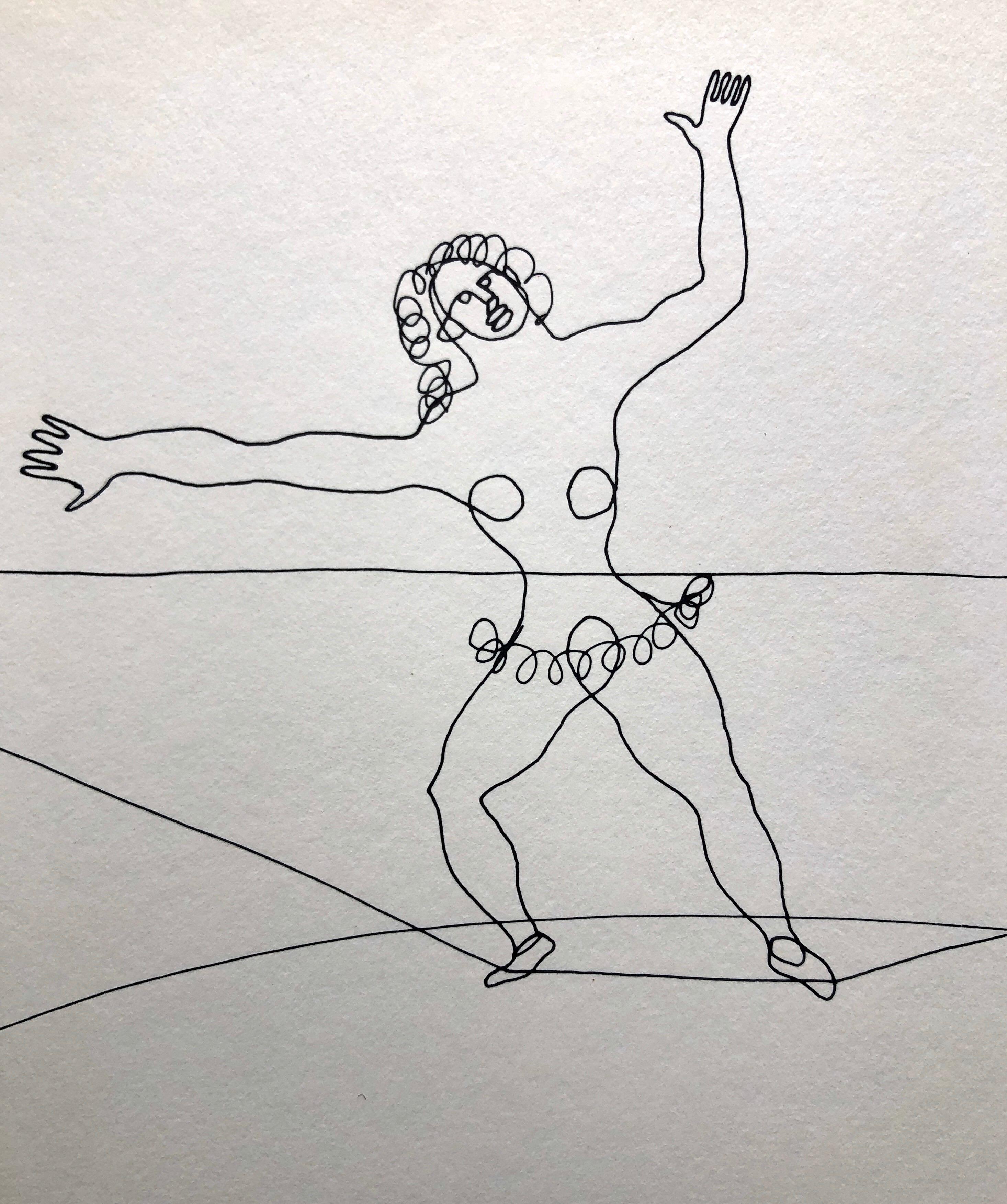 Alexander Calder Circus Riproduzione litografica di un disegno - Print di (after) Alexander Calder