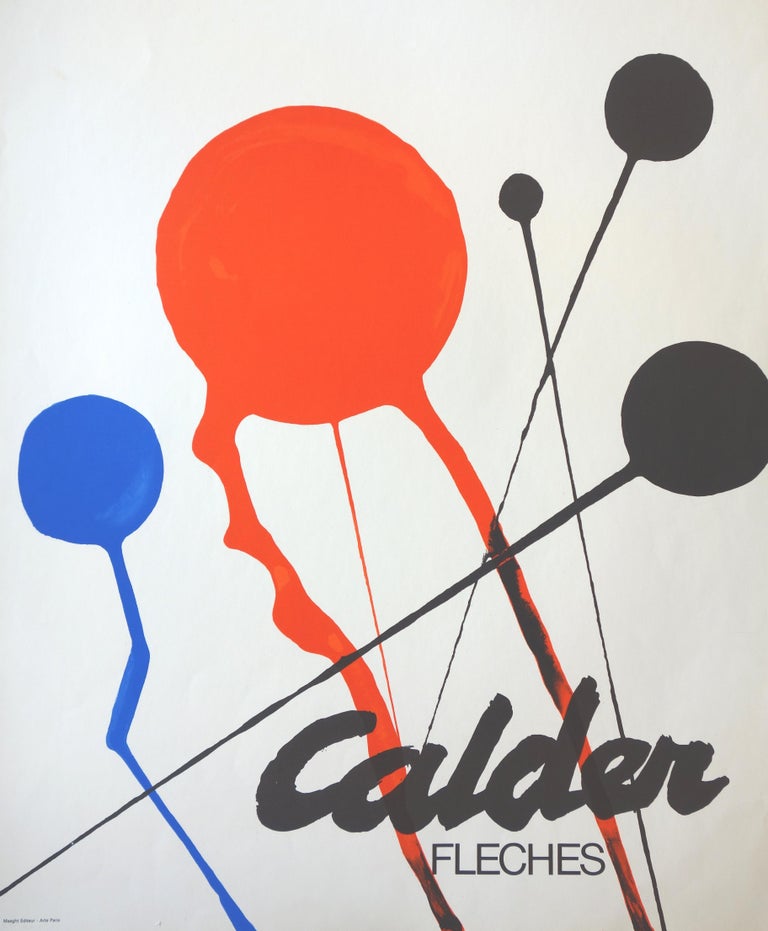 Arrows (Red, Blue and Black Balloons)  - Lithograph poster, Maeght 1968 - Print by (after) Alexander Calder