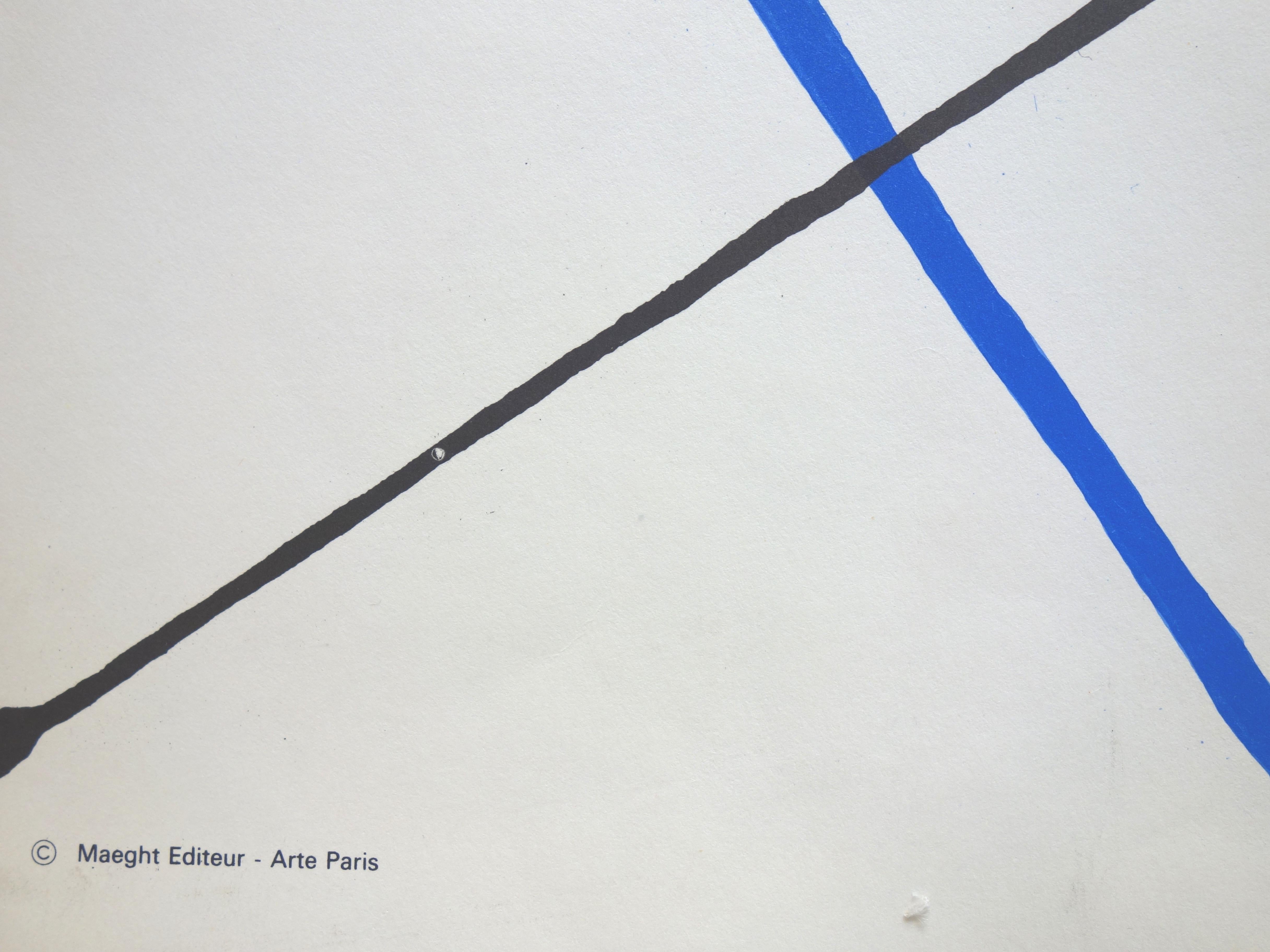 Arrows (Red, Blue and Black Balloons)  - Lithograph poster, Maeght 1968 1