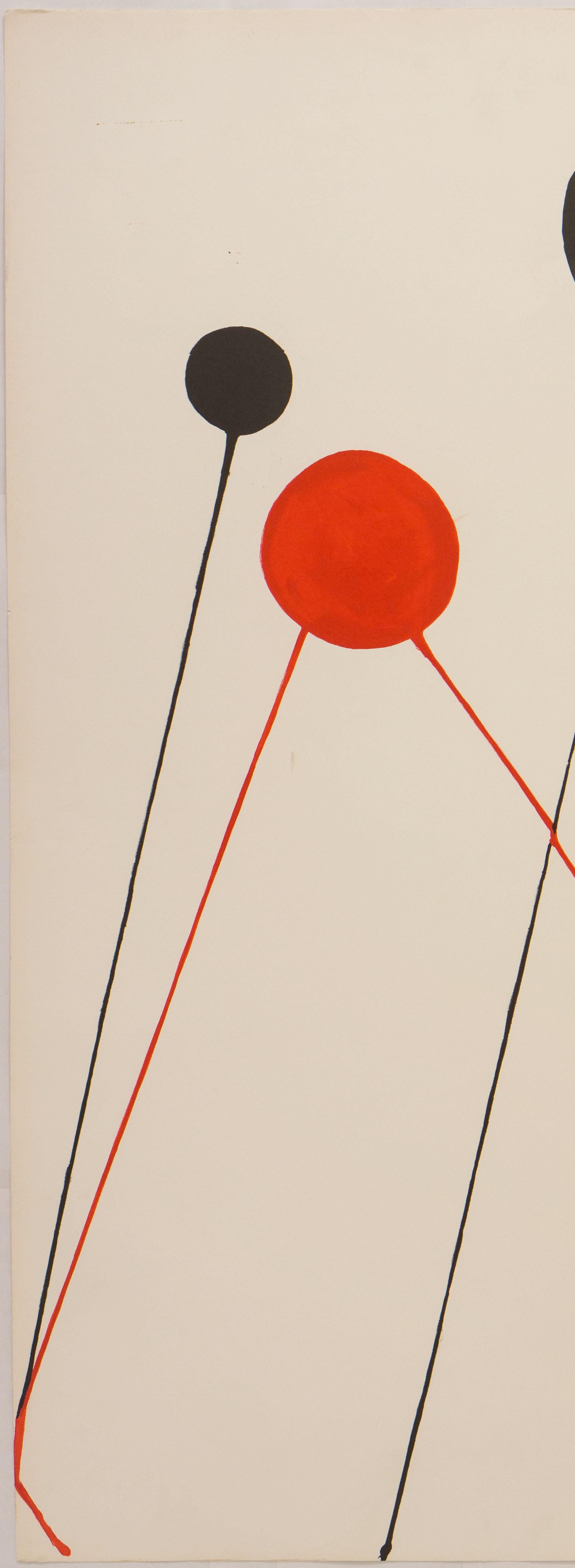 Balloons - Beige Abstract Print by (after) Alexander Calder