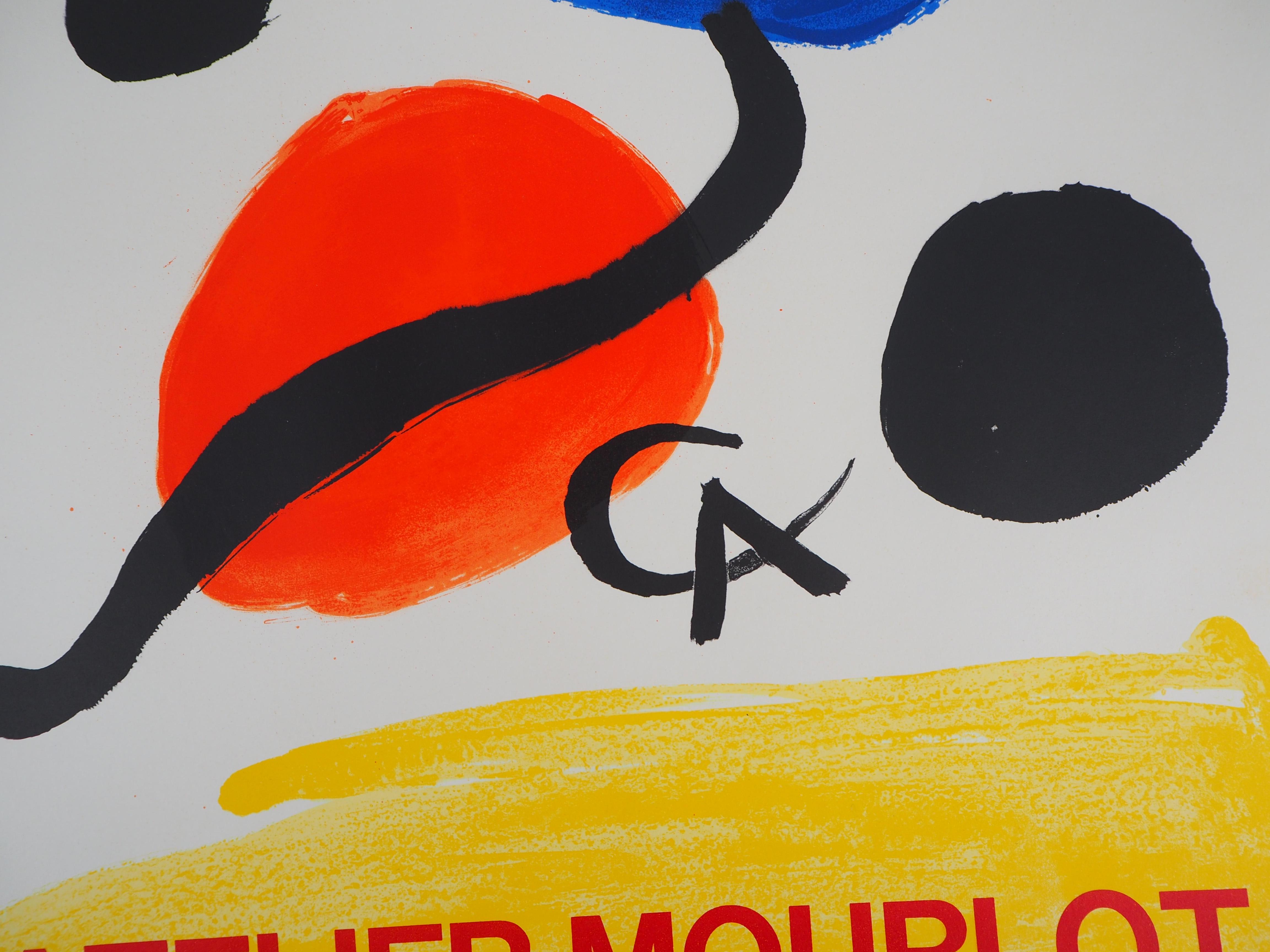 Blue and Red Balloons with Ribbons - Lithograph poster - Mourlot - Print by (after) Alexander Calder