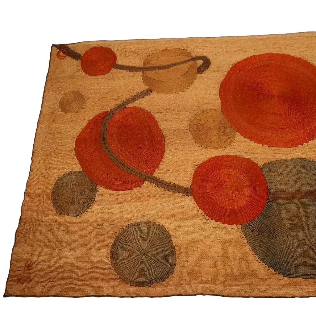 After Alexander Calder Untitled Jute Tapestry, 1975 Guatemala In Good Condition In Los Angeles, CA