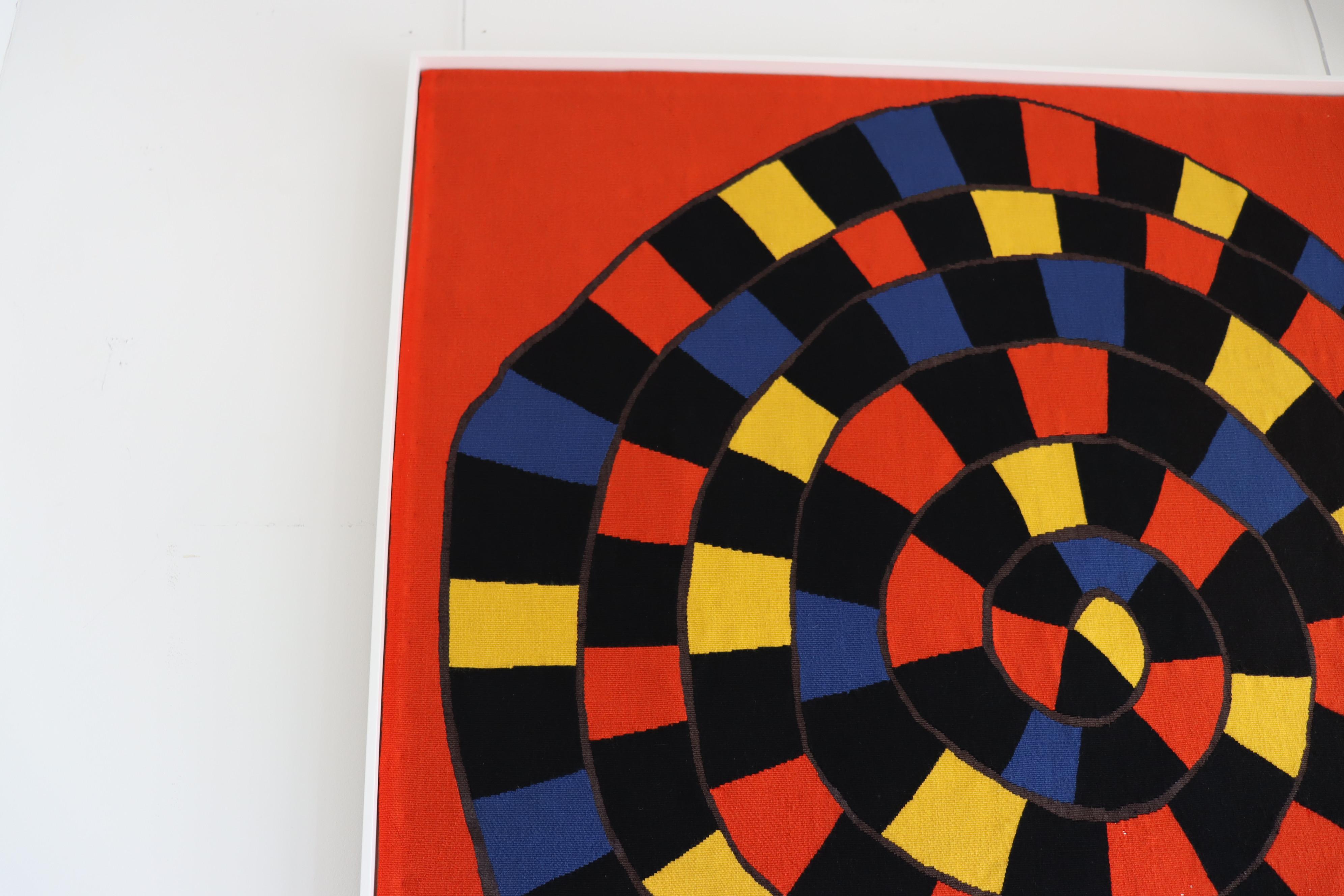 Tapestry after Alexander Calder Woven Wool Aubusson, Circa 1970 In Excellent Condition In Miami, FL