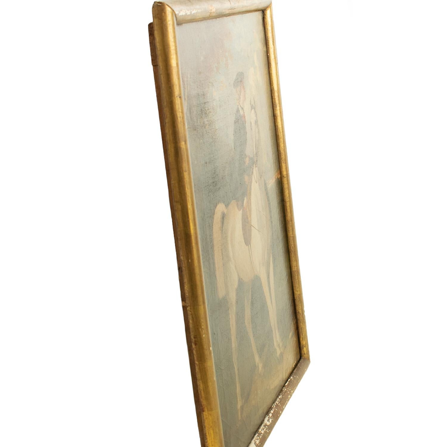 Toile D'après Alfred de DREUX Amazone sur son cheval - Peinture huile sur toile 19ème siècle en vente
