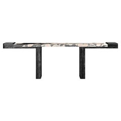 After All Console in Black Fir Wood & Notre Dame Marble