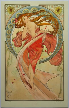 (after) Alphonse Mucha -- The Arts, Set of 4