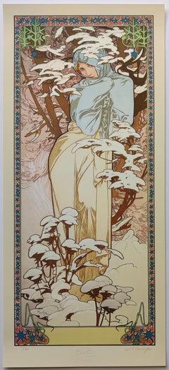 (after) Alphonse Mucha -- The Seasons, Set of 4