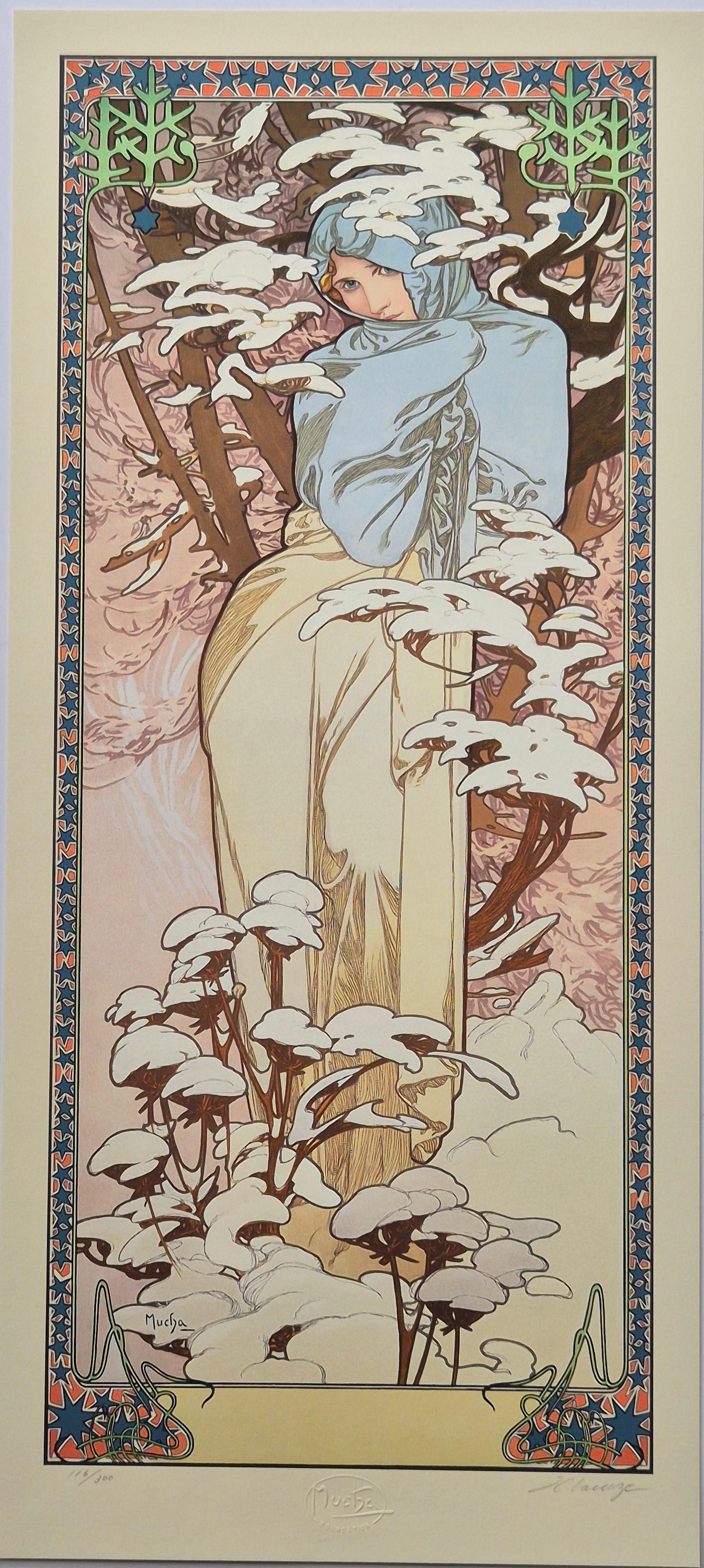 (after) Alphonse Mucha -- The Seasons, Set of 4 For Sale 4