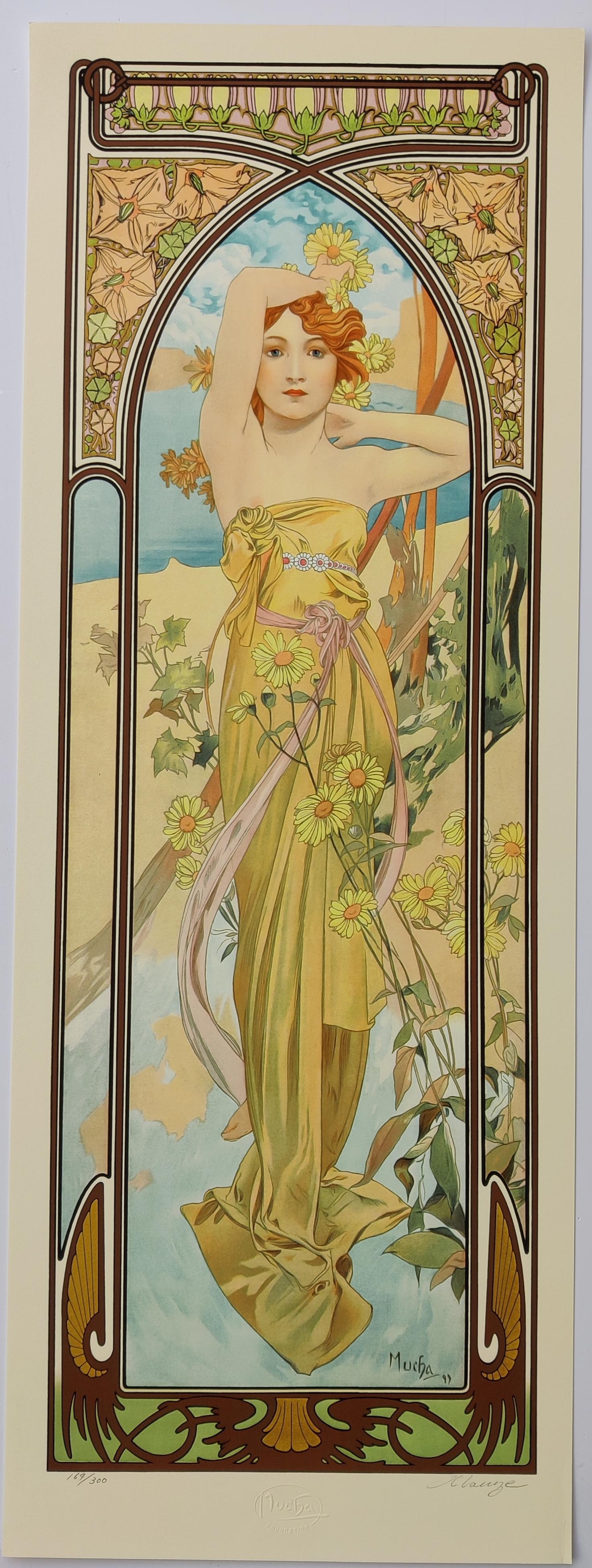 Alphonse Mucha - The Times of the Day, ensemble de 4 pièces 1
