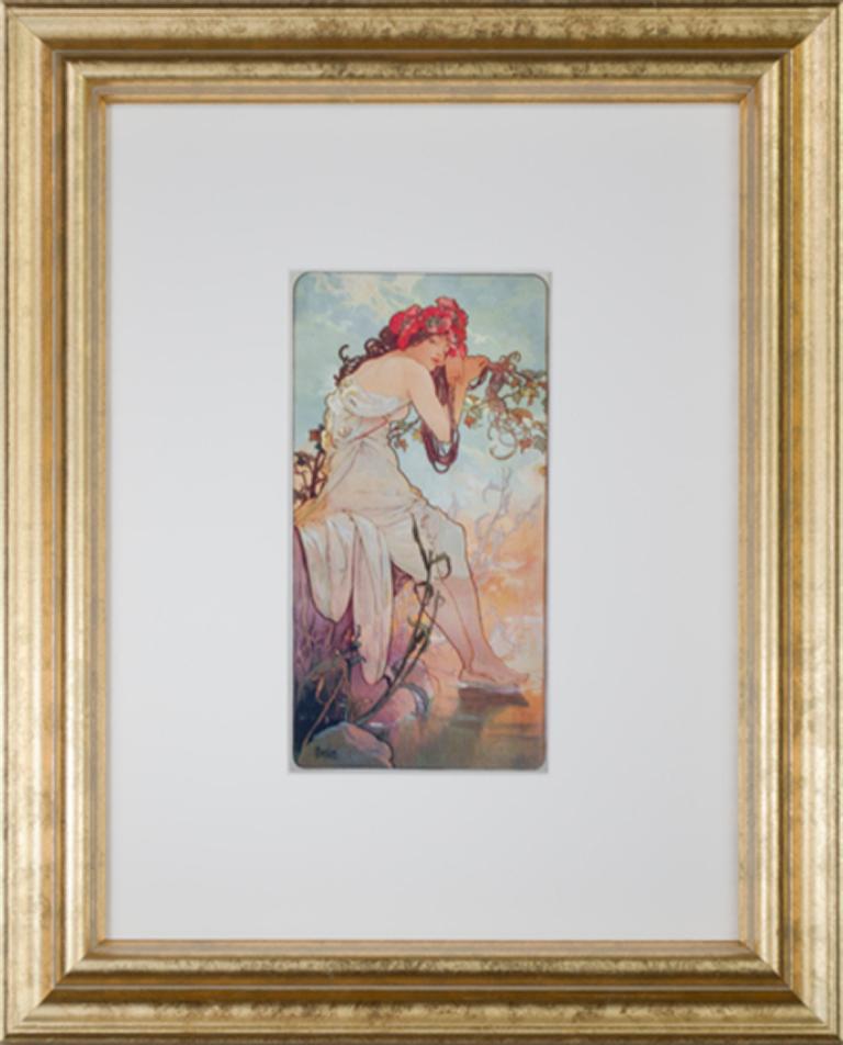 „“Sommer von: Die vier Jahreszeiten“, Giclee-Druck nach 1896, Druck von Alphonse Mucha – Print von (after) Alphonse Mucha