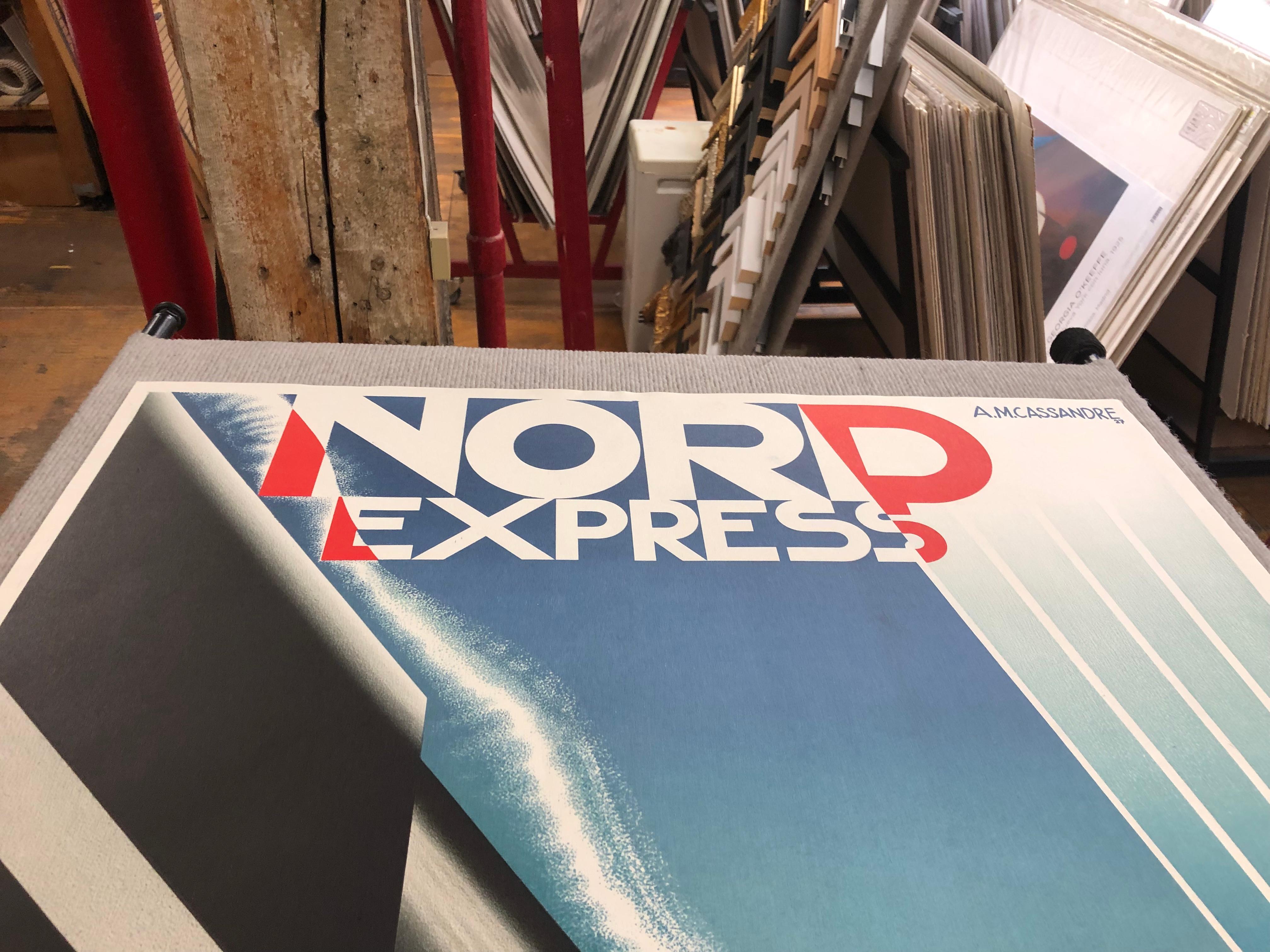 A.M. Cassandre-Nord Express-Vintage Lithograph For Sale 2