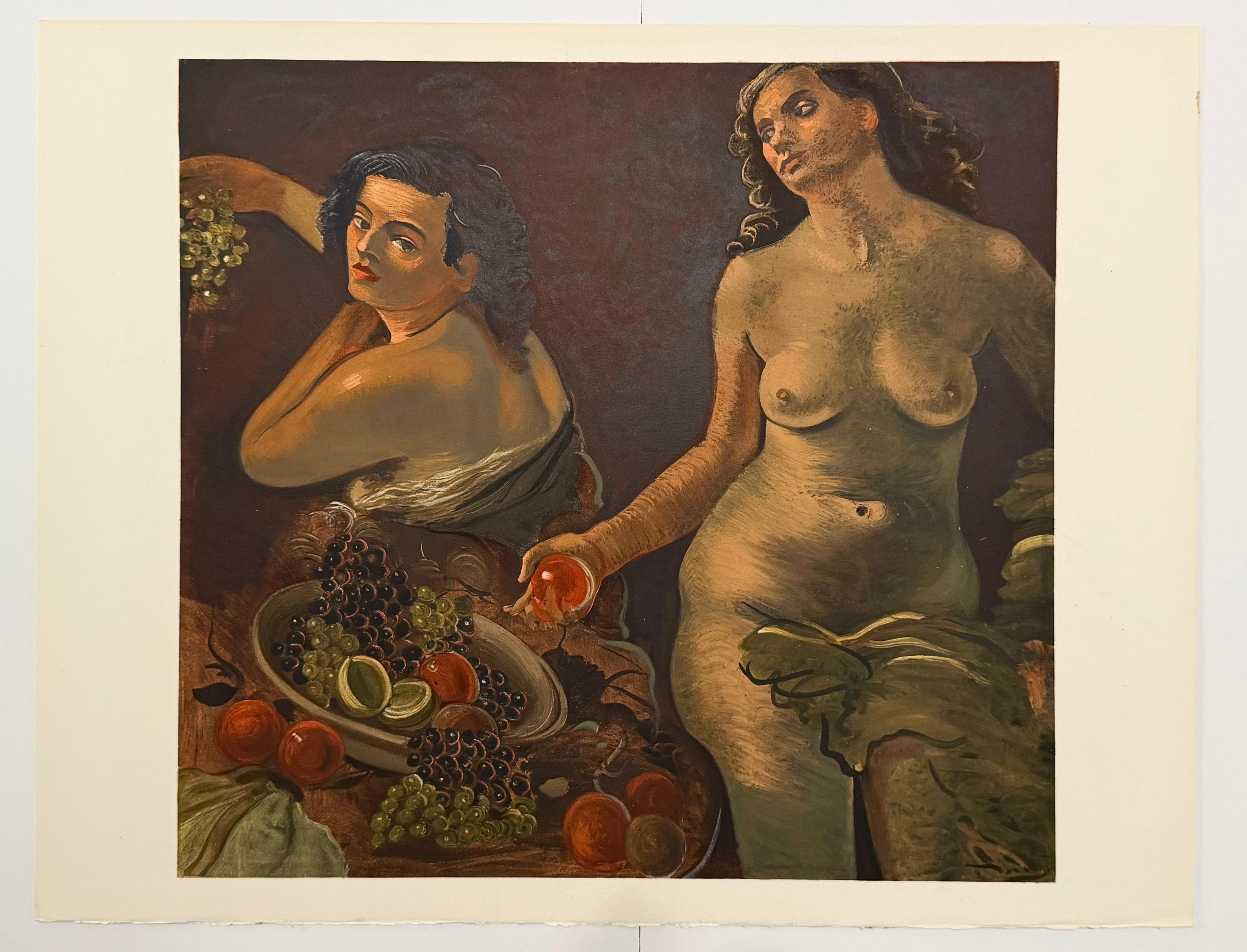 "Deux femmes nues et nature morte" lithograph - Print by (after) André Derain