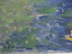 London aus der Themse gesehen – Lithographie, 1972