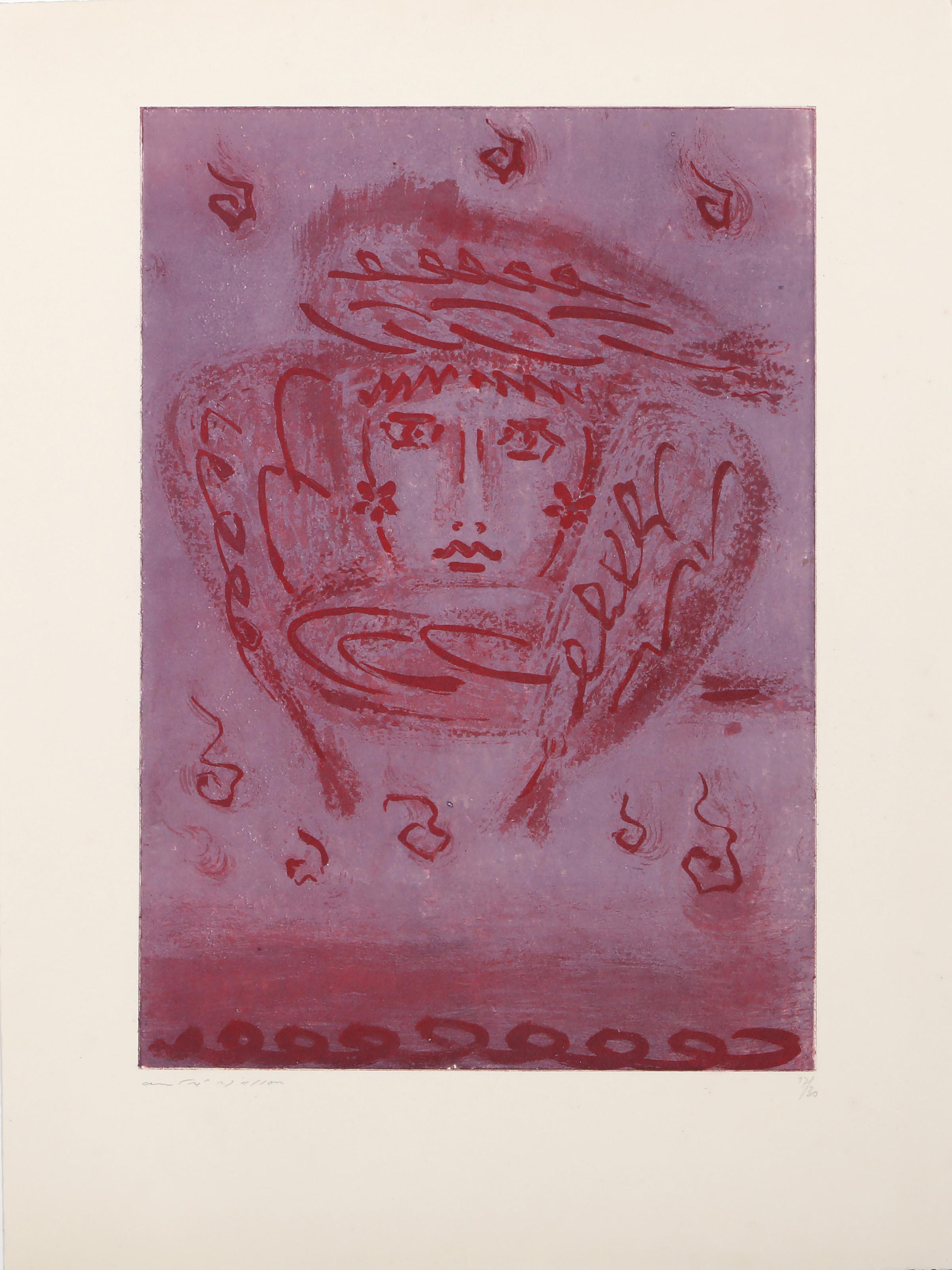 Erscheinung, Surrealistische Lithographie von Andre Masson – Print von André Masson
