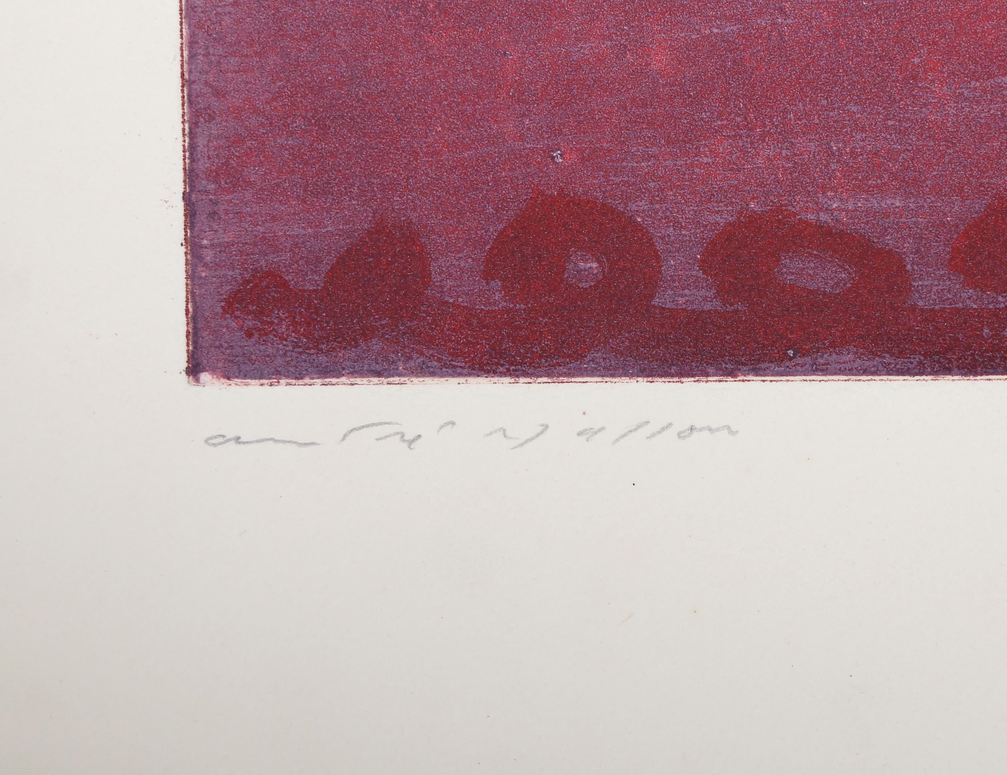 Erscheinung, Surrealistische Lithographie von Andre Masson (Pink), Abstract Print, von André Masson