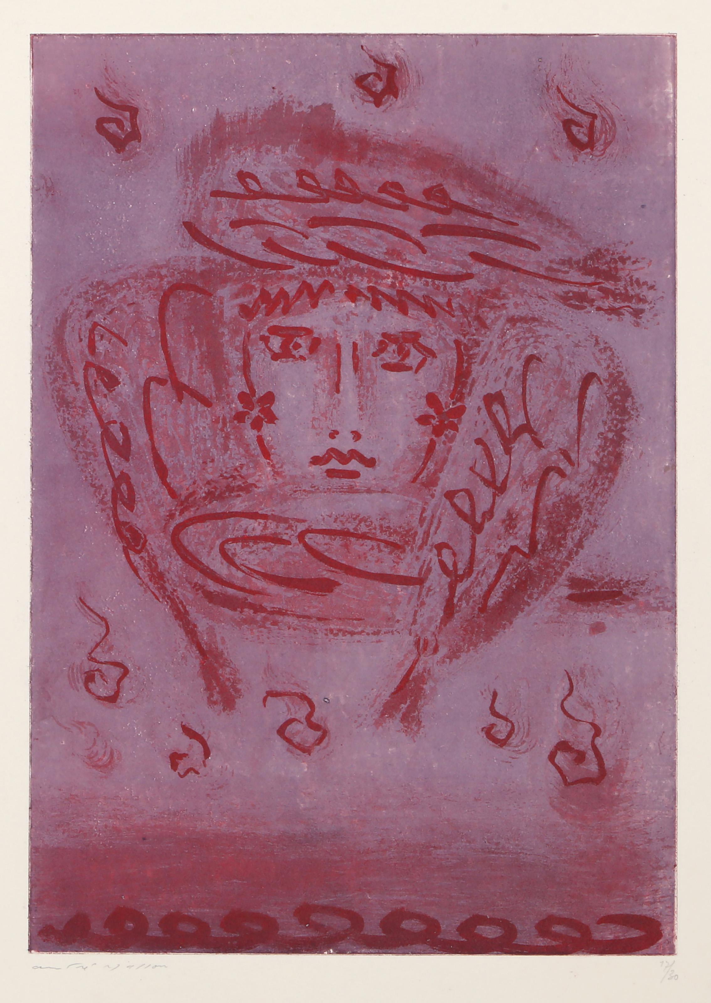 Erscheinung, Surrealistische Lithographie von Andre Masson