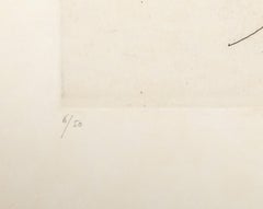 Dame au Jules, Surrealist Etching by Andre Masson