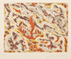 Dance de feu, Surrealistische Farbradierung von Andre Masson