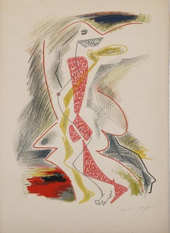 Tanz, Surrealistische Lithographie von Andre Masson