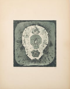 Embleme, gravure et aquatinte surréaliste d'Andre Masson
