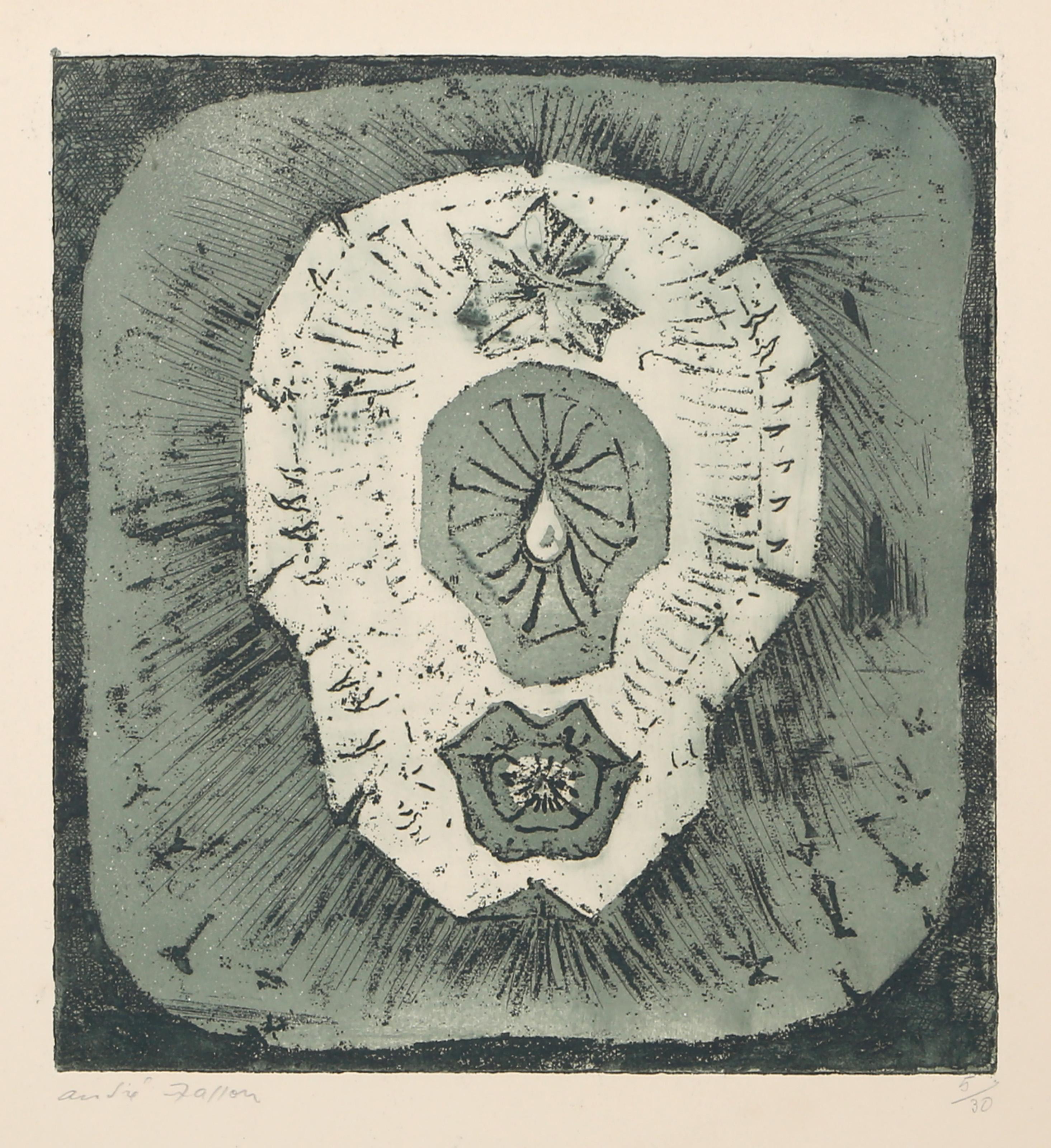 Abstract Print di André Masson - Emblema, acquaforte e acquatinta surrealista di Andre Masson
