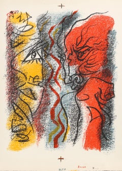 Isis, Héraclite et le Fleuve, Surrealistische Lithographie von Andre Masson