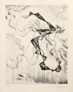 Untitled from Body and Heart, Surrealist Etching by Andre Masson