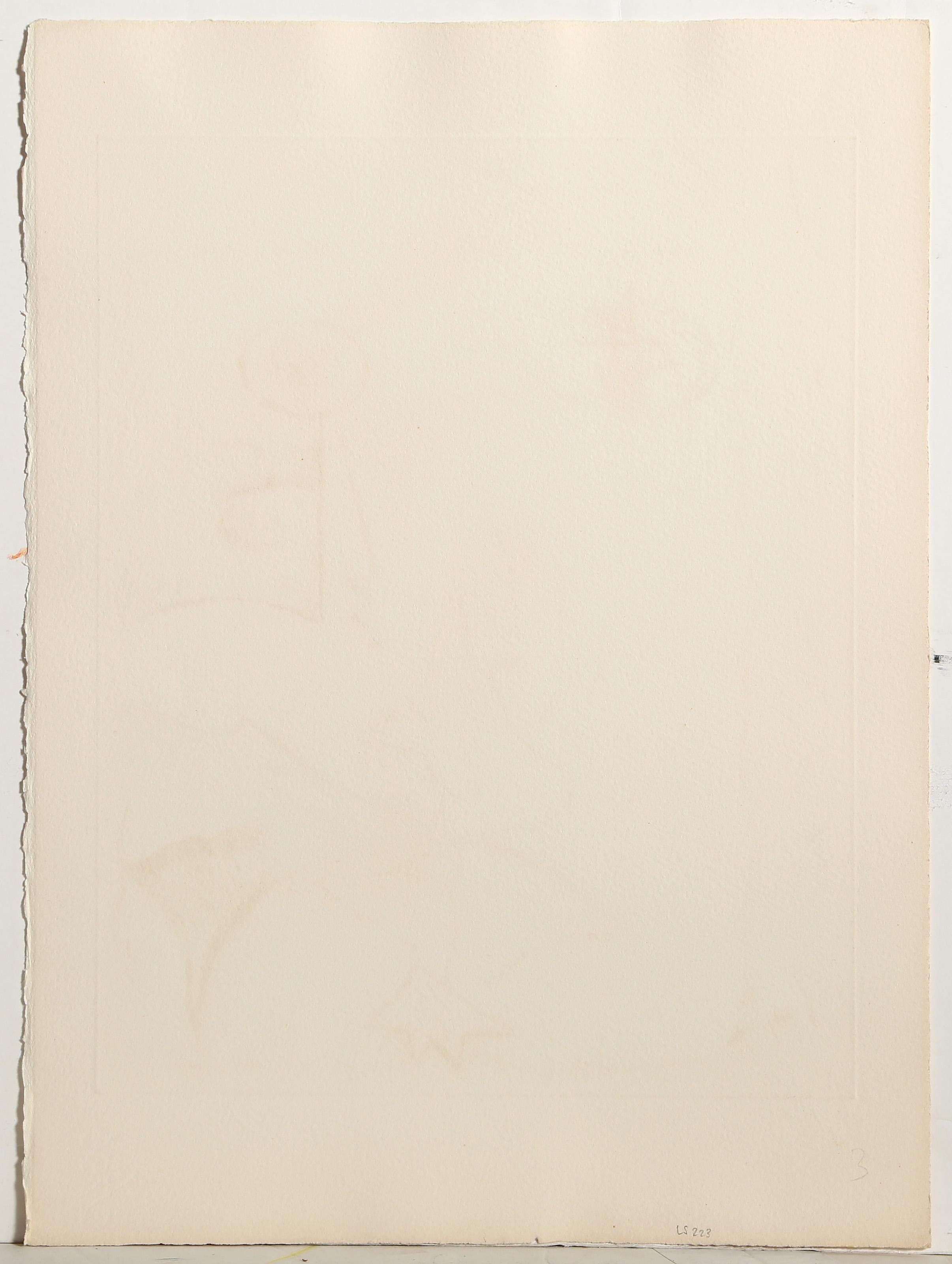 Untitled II from Body and Heart, Surrealist Etching by Andre Masson - White Abstract Print by André Masson