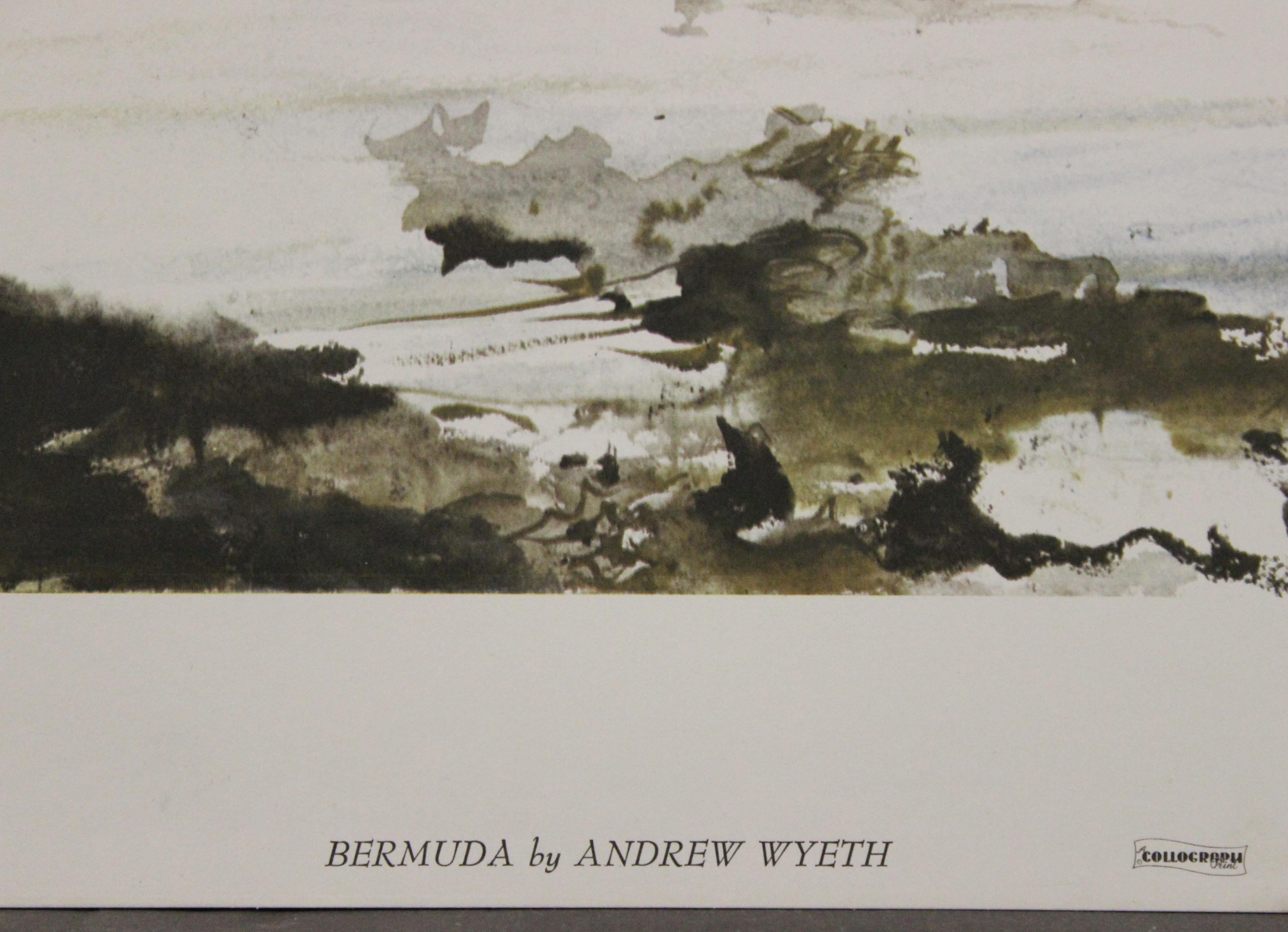 Bermuda-Poster. Copyright Aaron Ashley, Inc.  - Print by (after) Andrew Wyeth