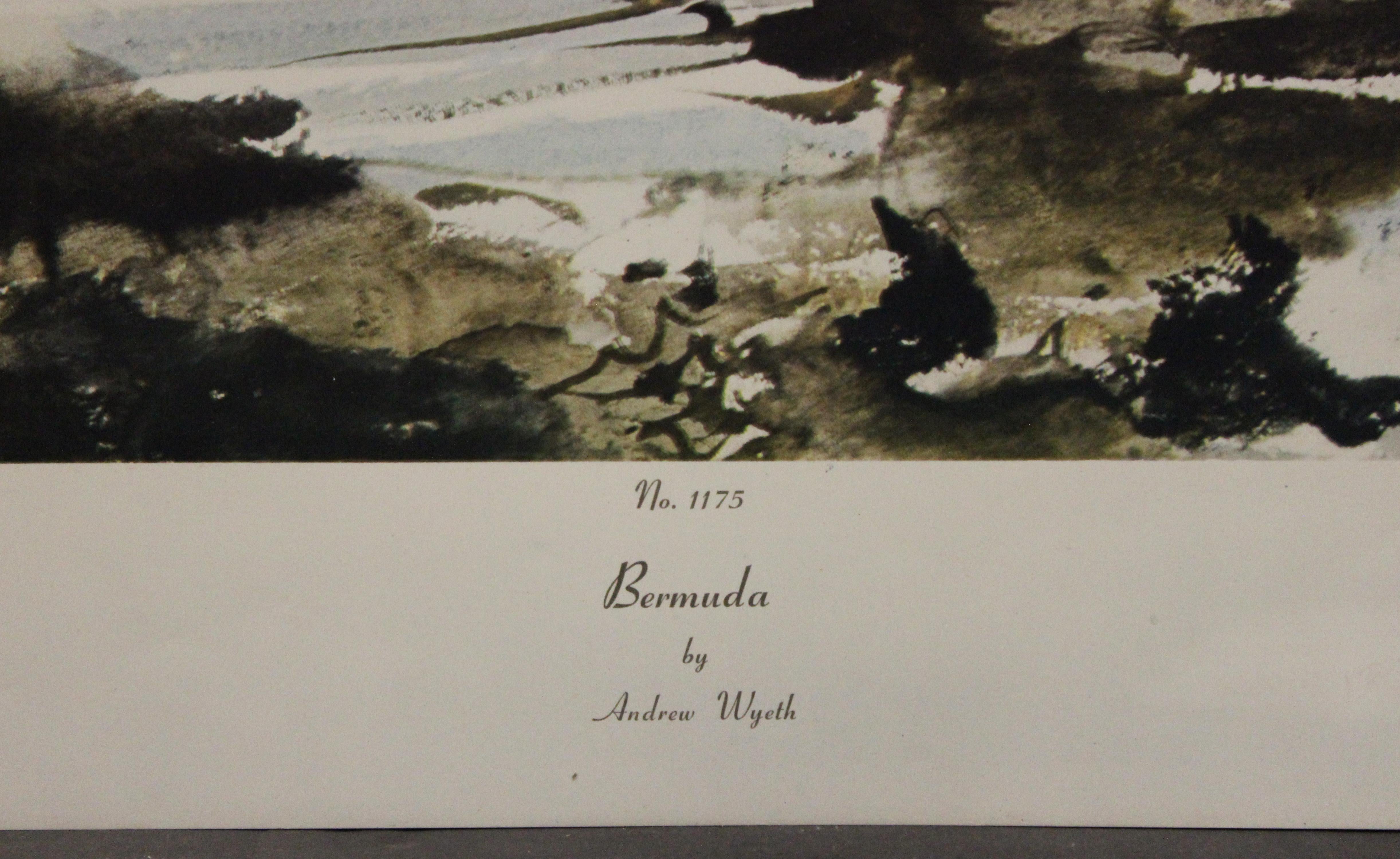 Bermuda-Poster. Copyright Aaron Ashley, Inc. - Print by (after) Andrew Wyeth