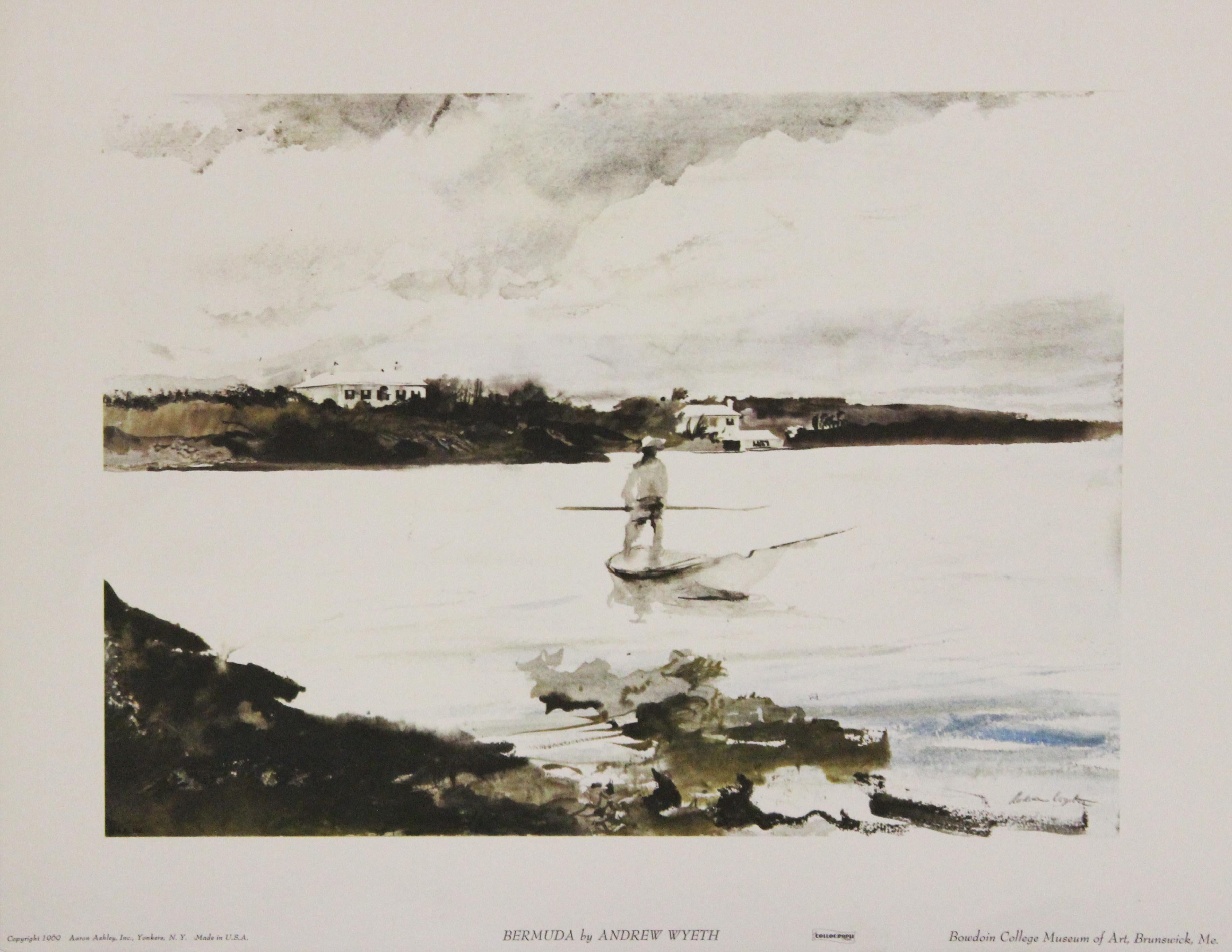 (after) Andrew Wyeth Landscape Print - Bermuda-Poster. Copyright Aaron Ashley, Inc. 