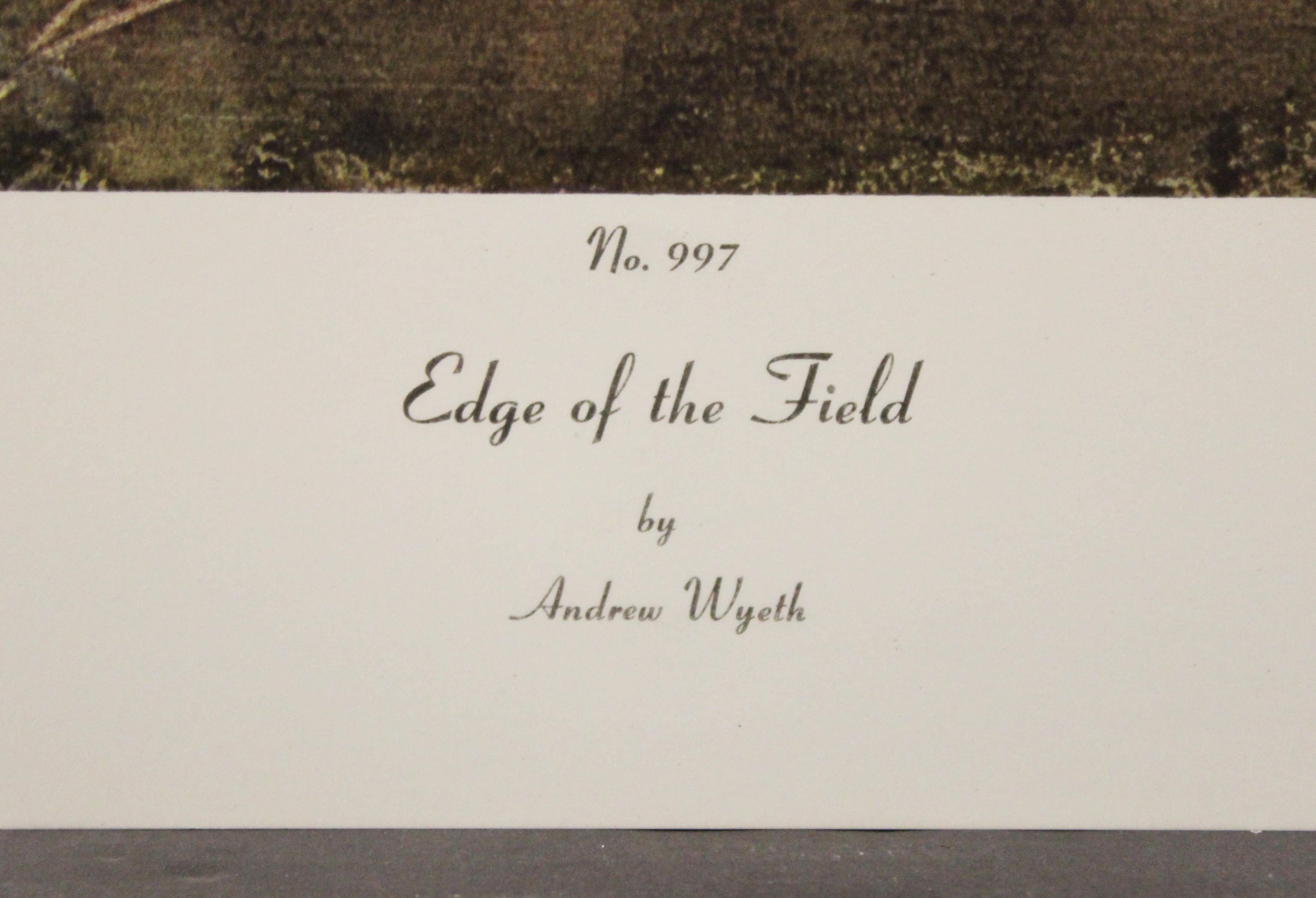 Edge of the Field-Poster. Copyright Aaron Ashley, Inc.  - Print by (after) Andrew Wyeth